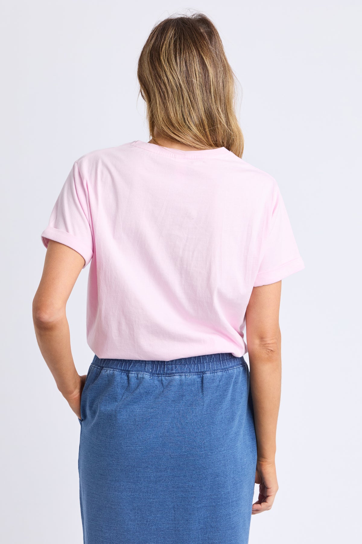 Knot Short Sleeve Tee Pink Lady