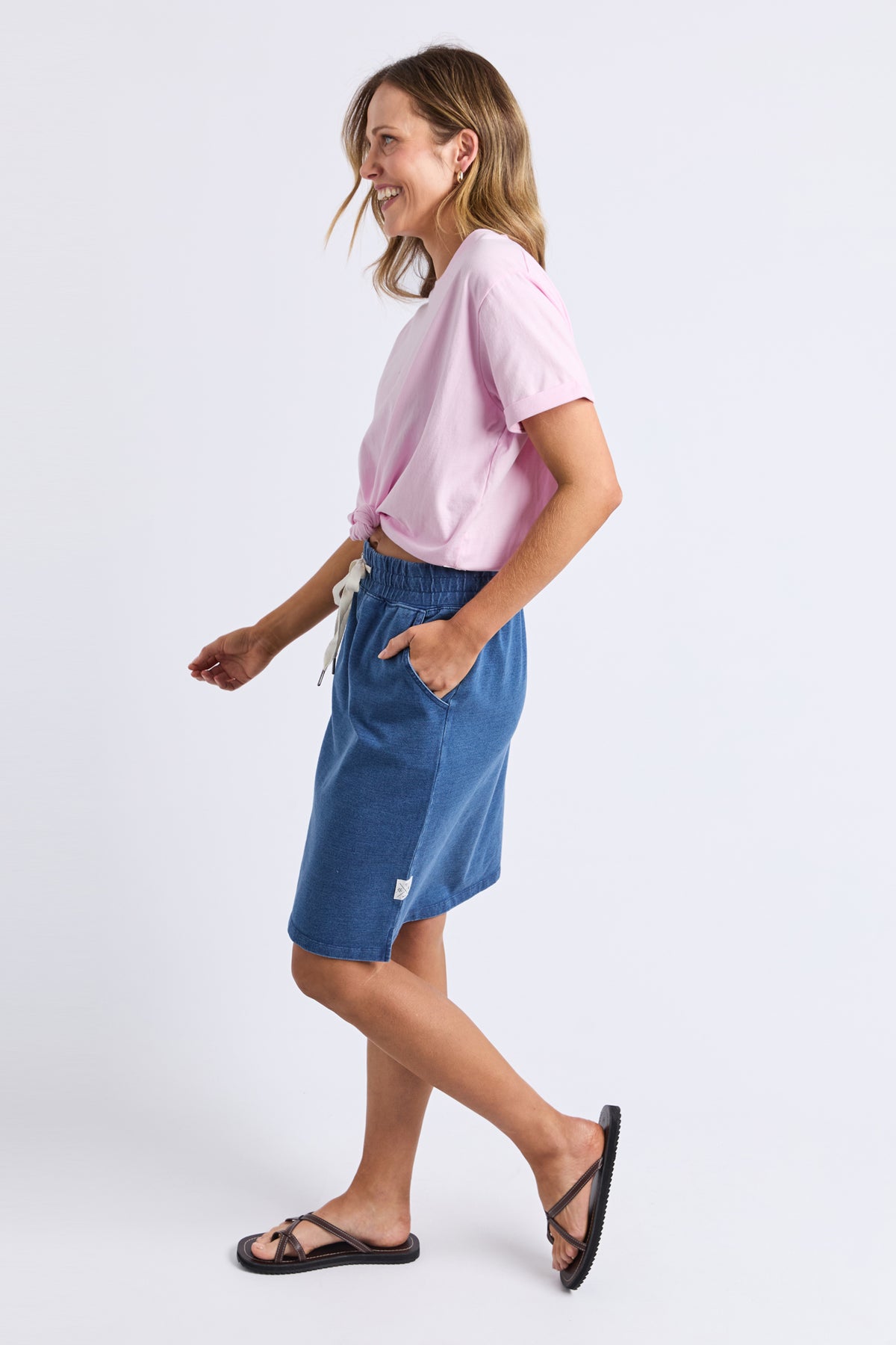 Knot Short Sleeve Tee Pink Lady