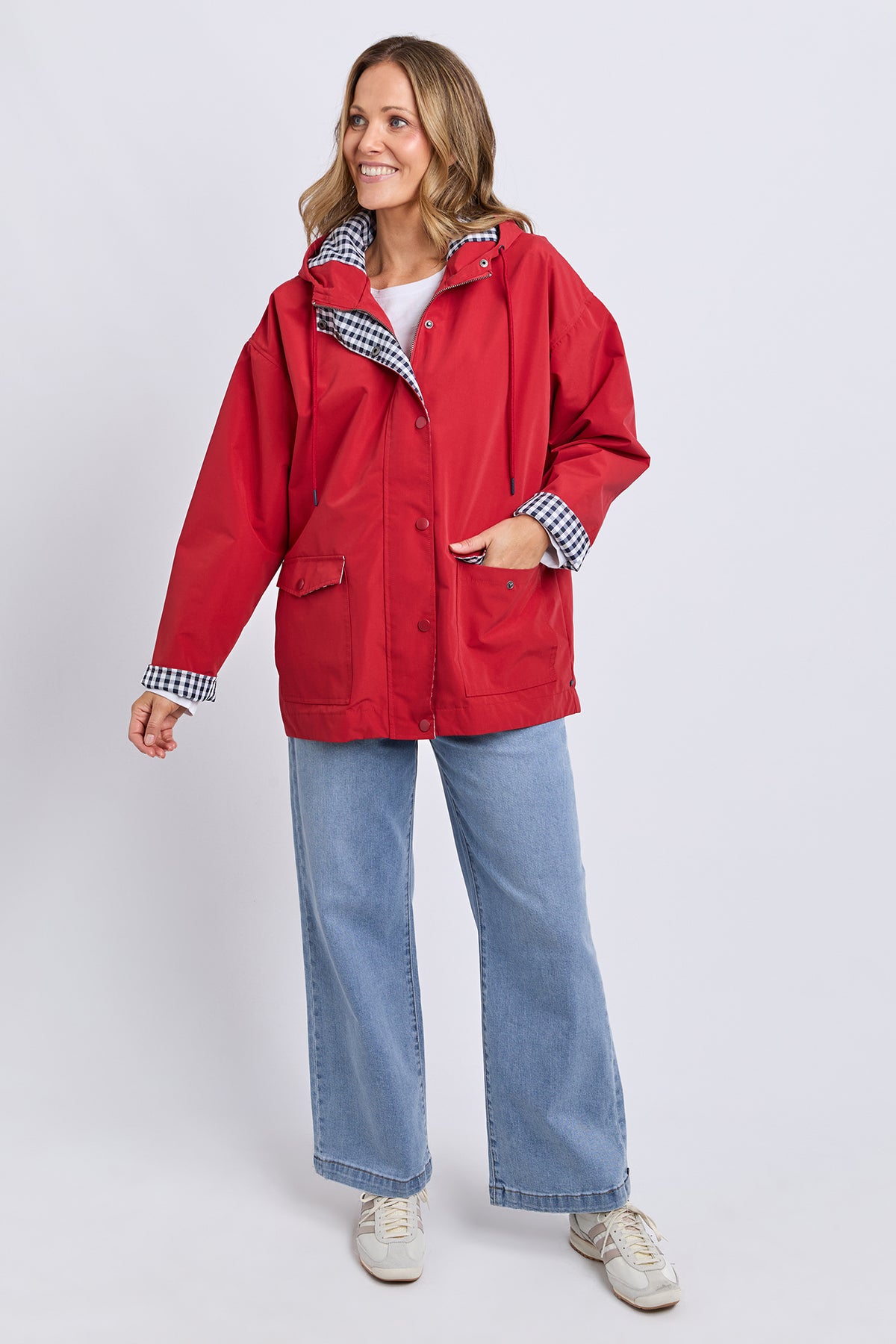 Chelsea Rain Coat Cranberry