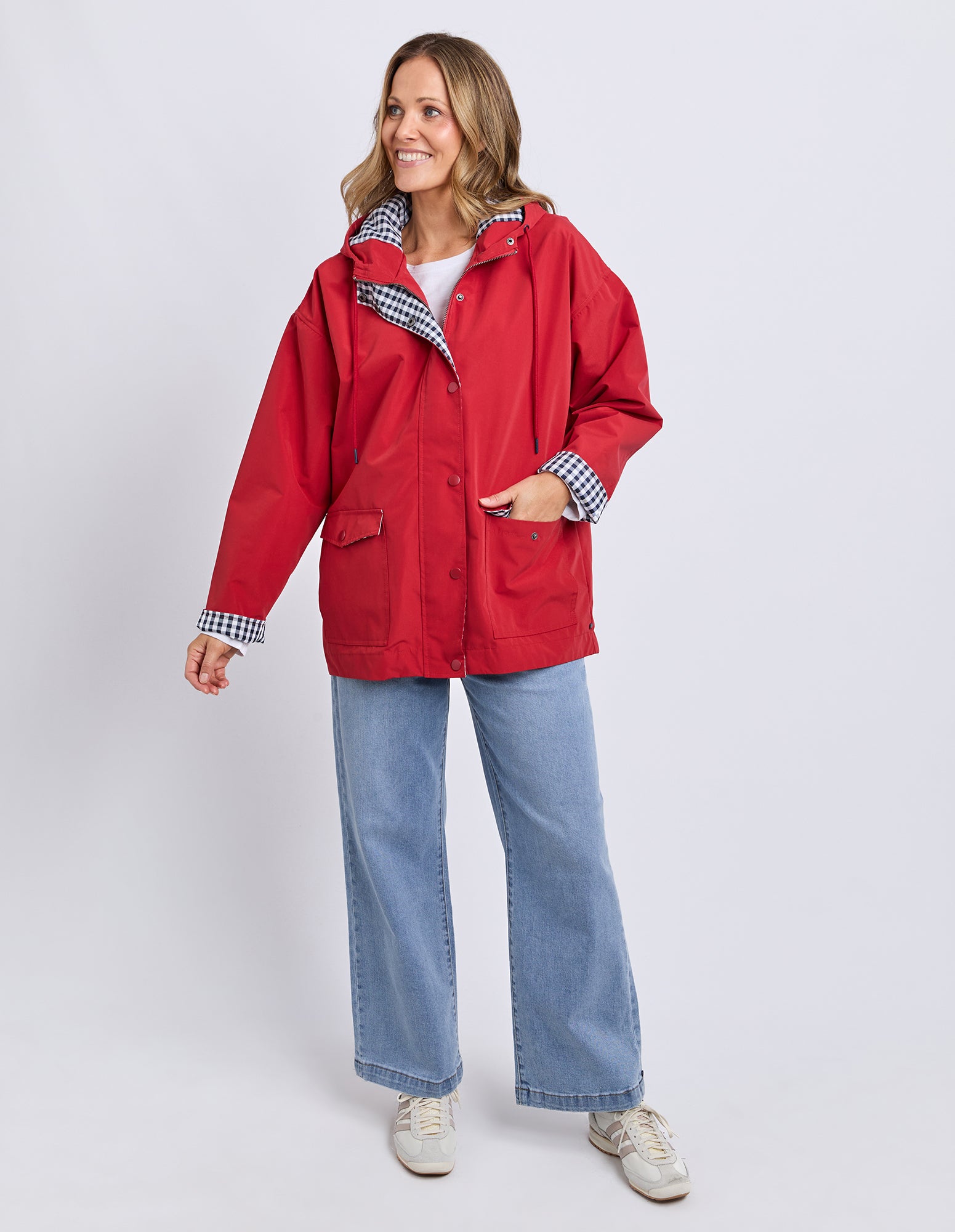 Chelsea Rain Coat Cranberry