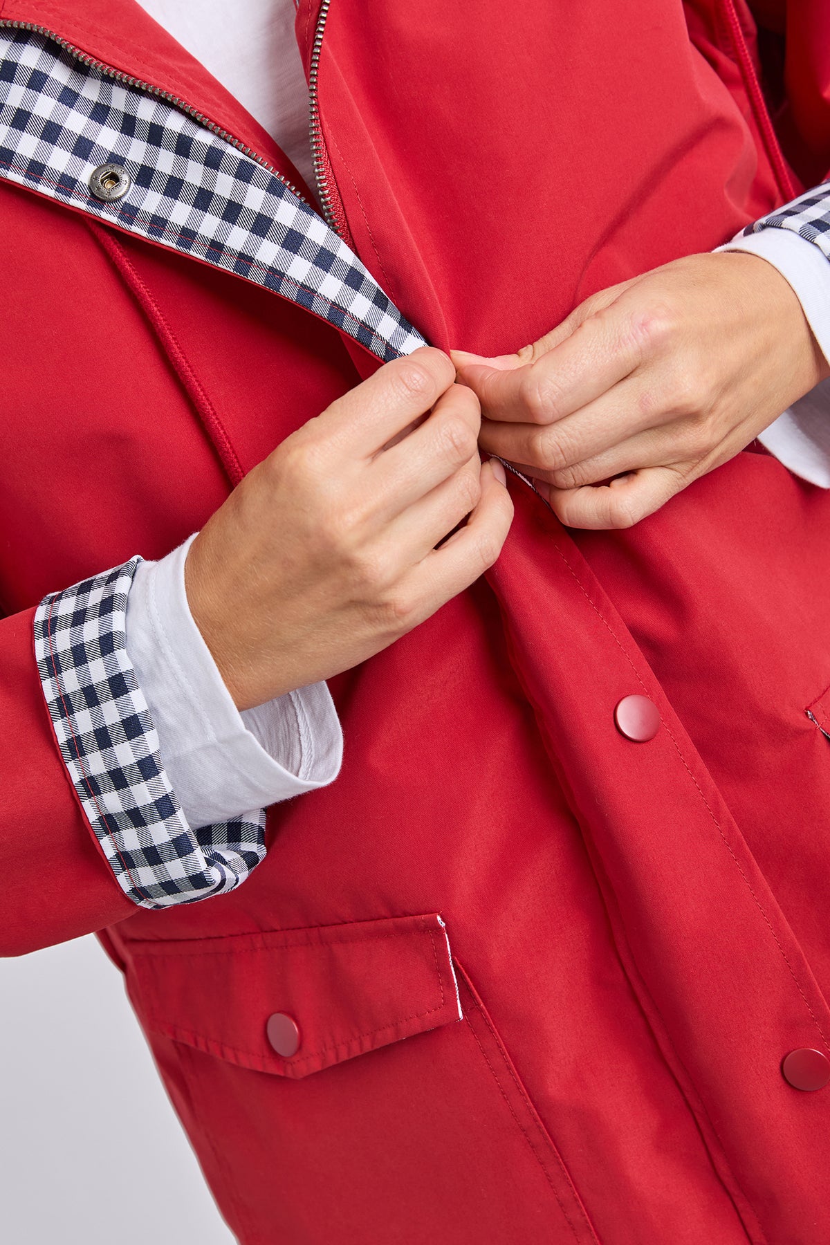 Chelsea Rain Coat Cranberry
