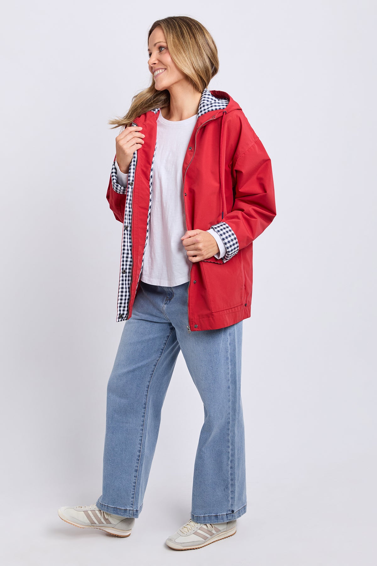 Chelsea Rain Coat Cranberry