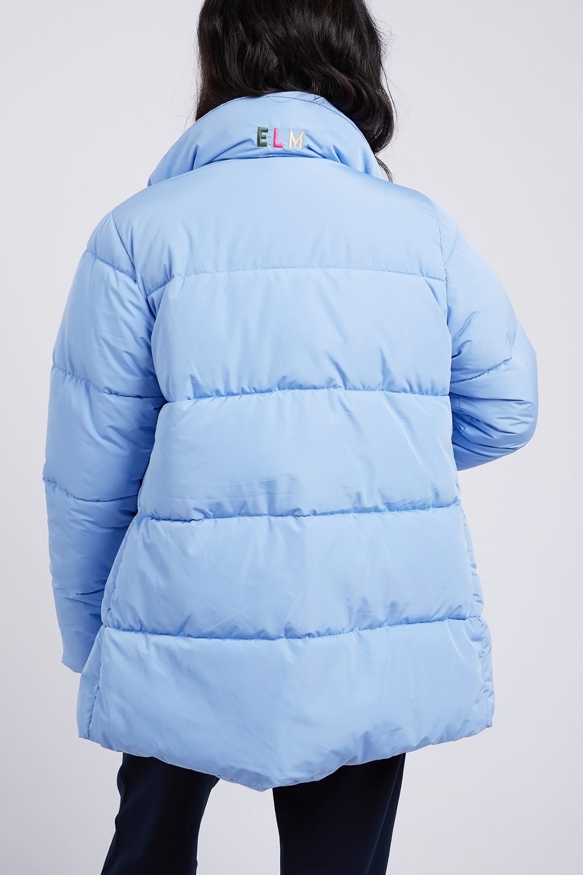 Longline Puffer Jacket Hydrangea