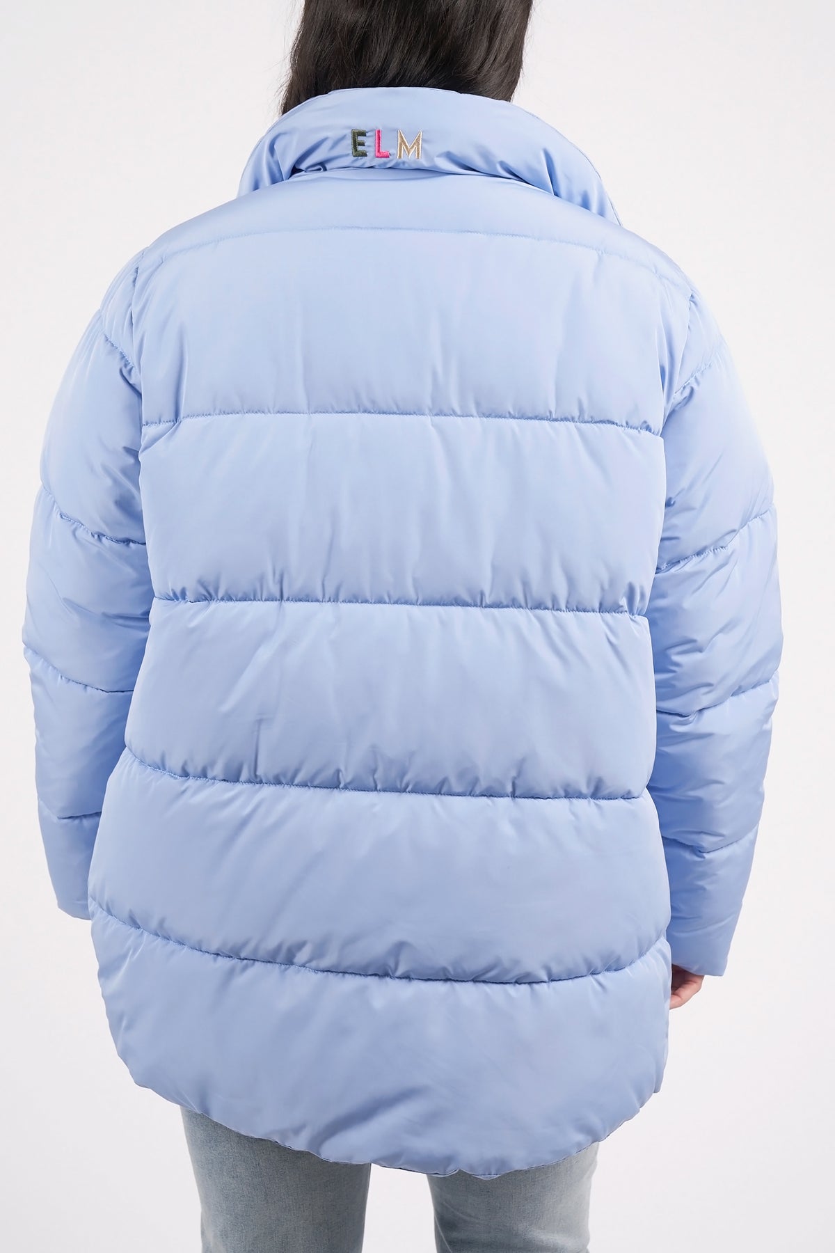 Longline Puffer Jacket Hydrangea