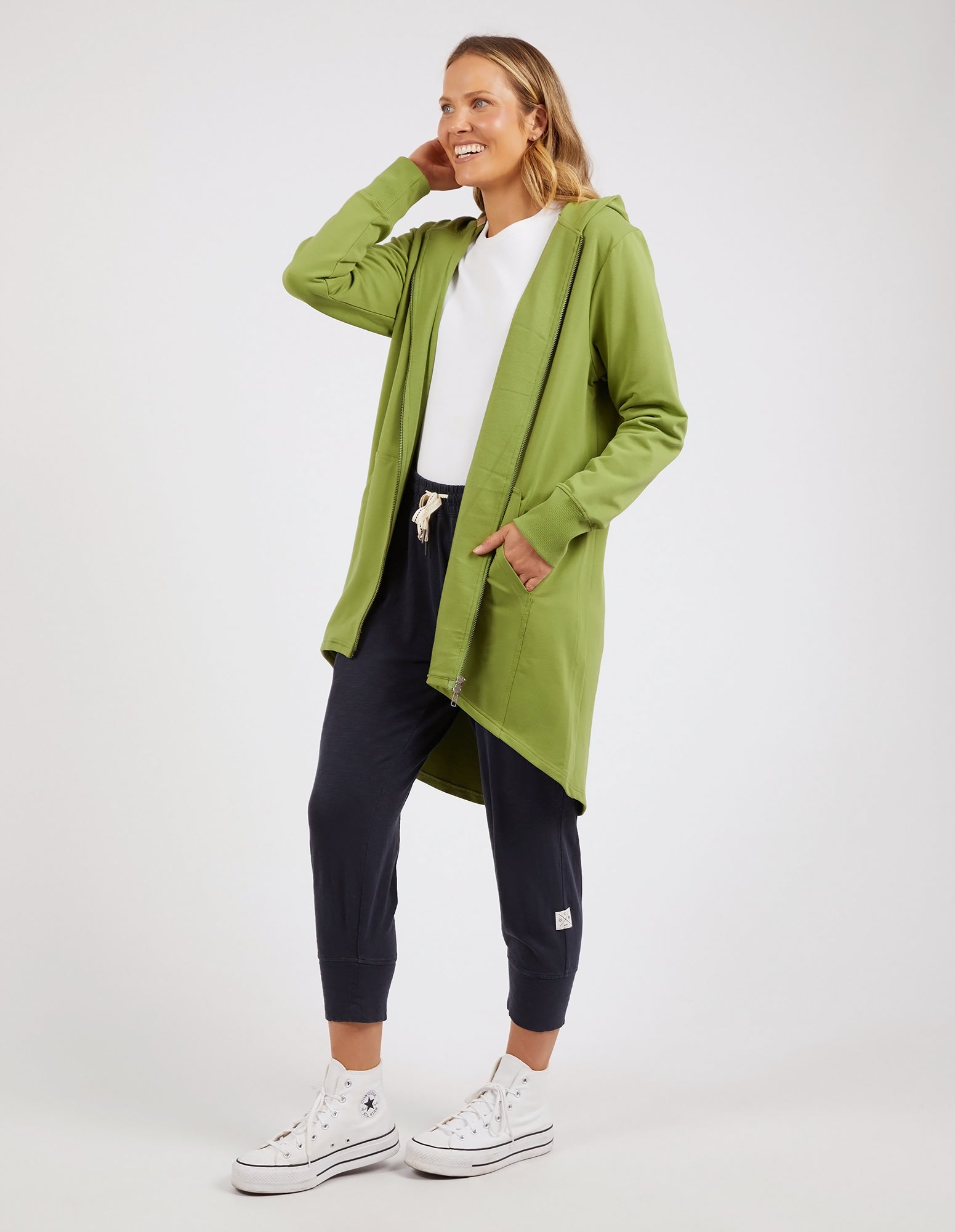 Mara Zip Hoodie Jungle Green