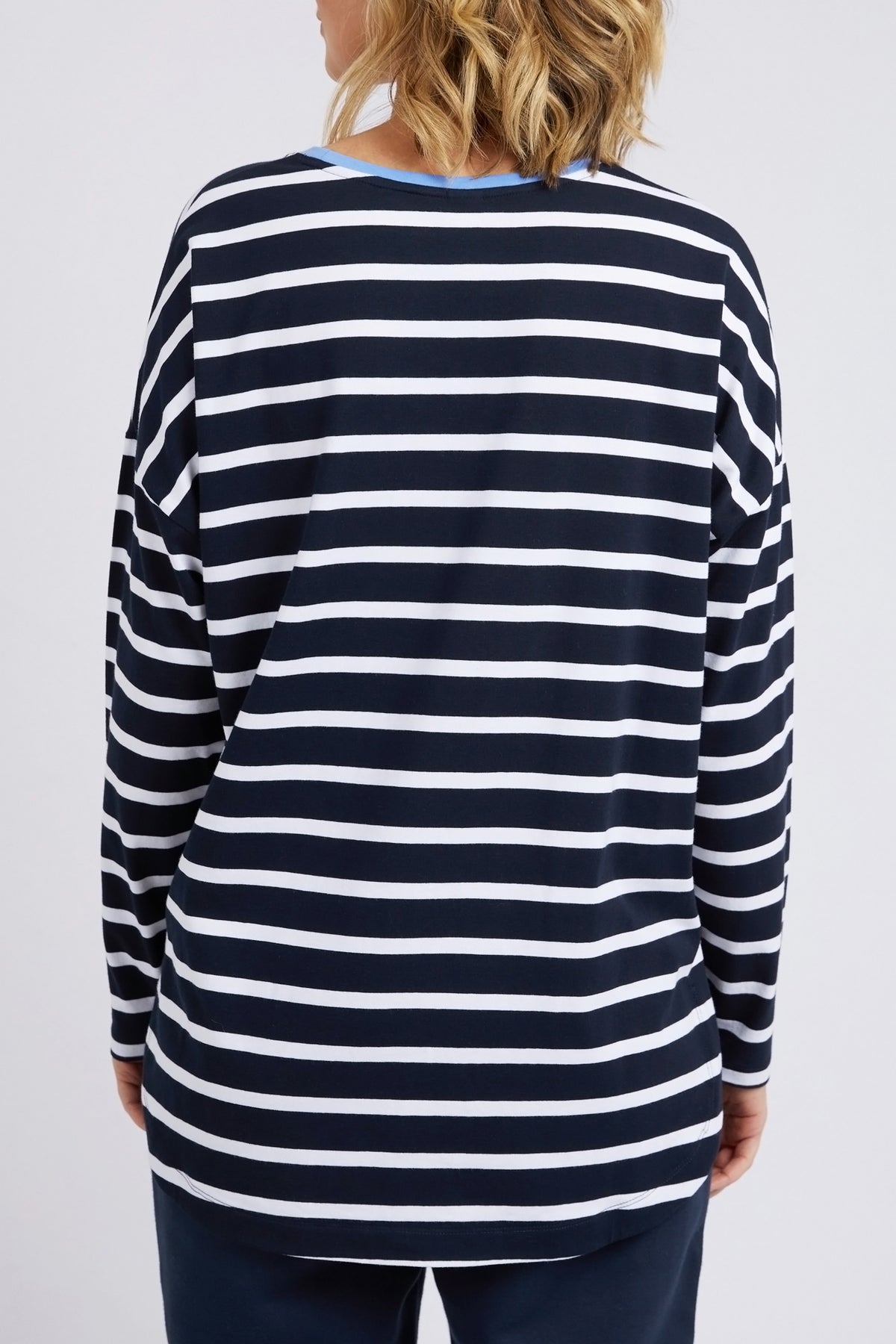 Tully Stripe L/S Tee Dark Sapphire/Wht