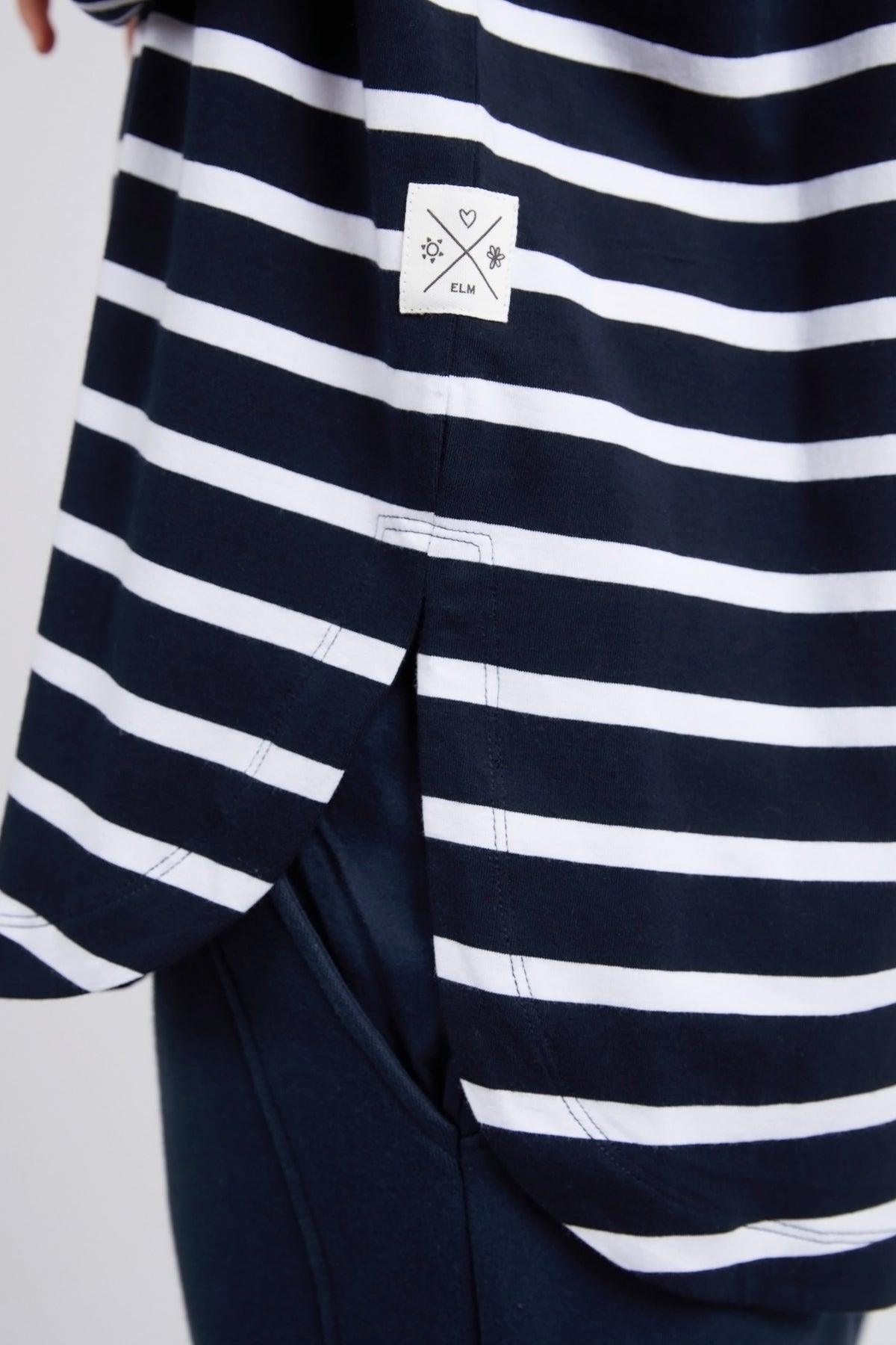 Tully Stripe L/S Tee Dark Sapphire/Wht