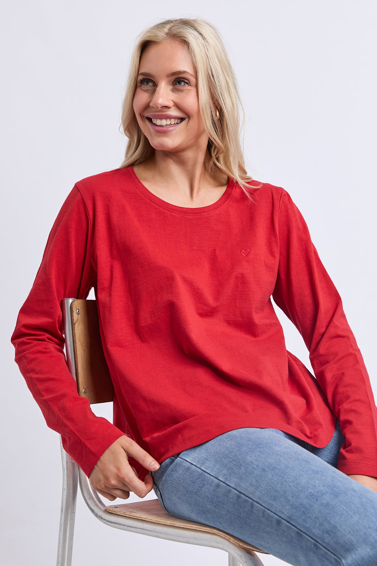 Everyday Long Sleeve Tee Cranberry