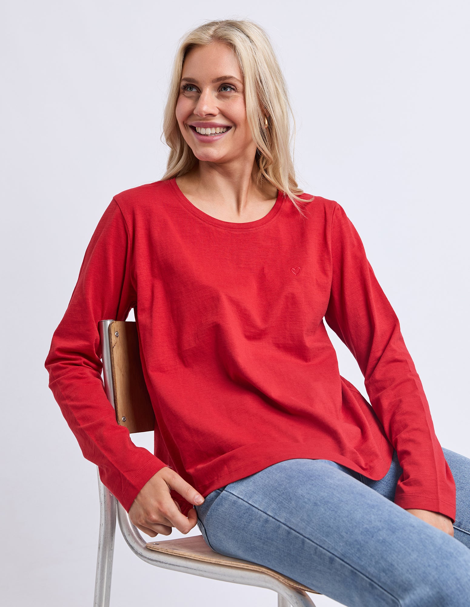 Everyday Long Sleeve Tee Cranberry
