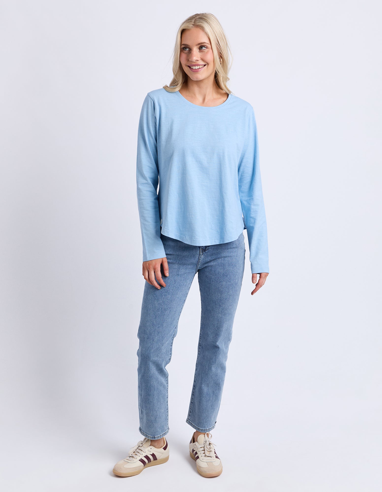 Everyday Long Sleeve Tee Light Blue
