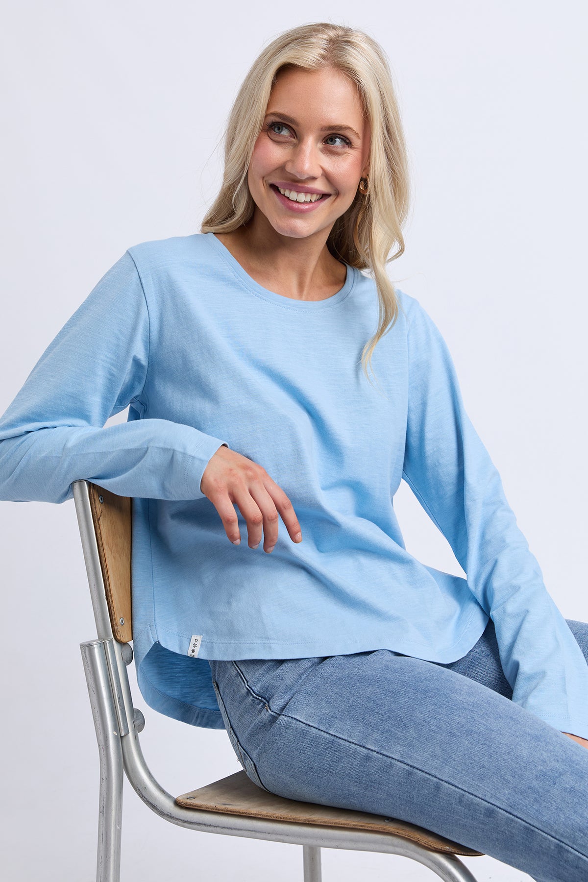 Everyday Long Sleeve Tee Light Blue