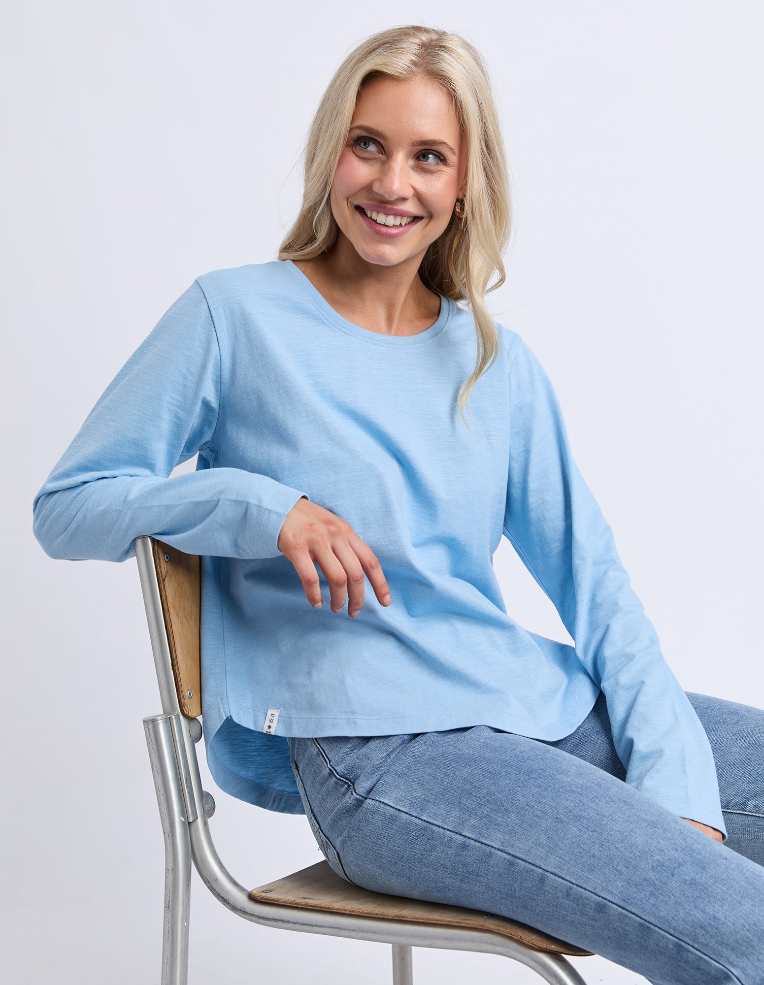 Everyday Long Sleeve Tee Light Blue