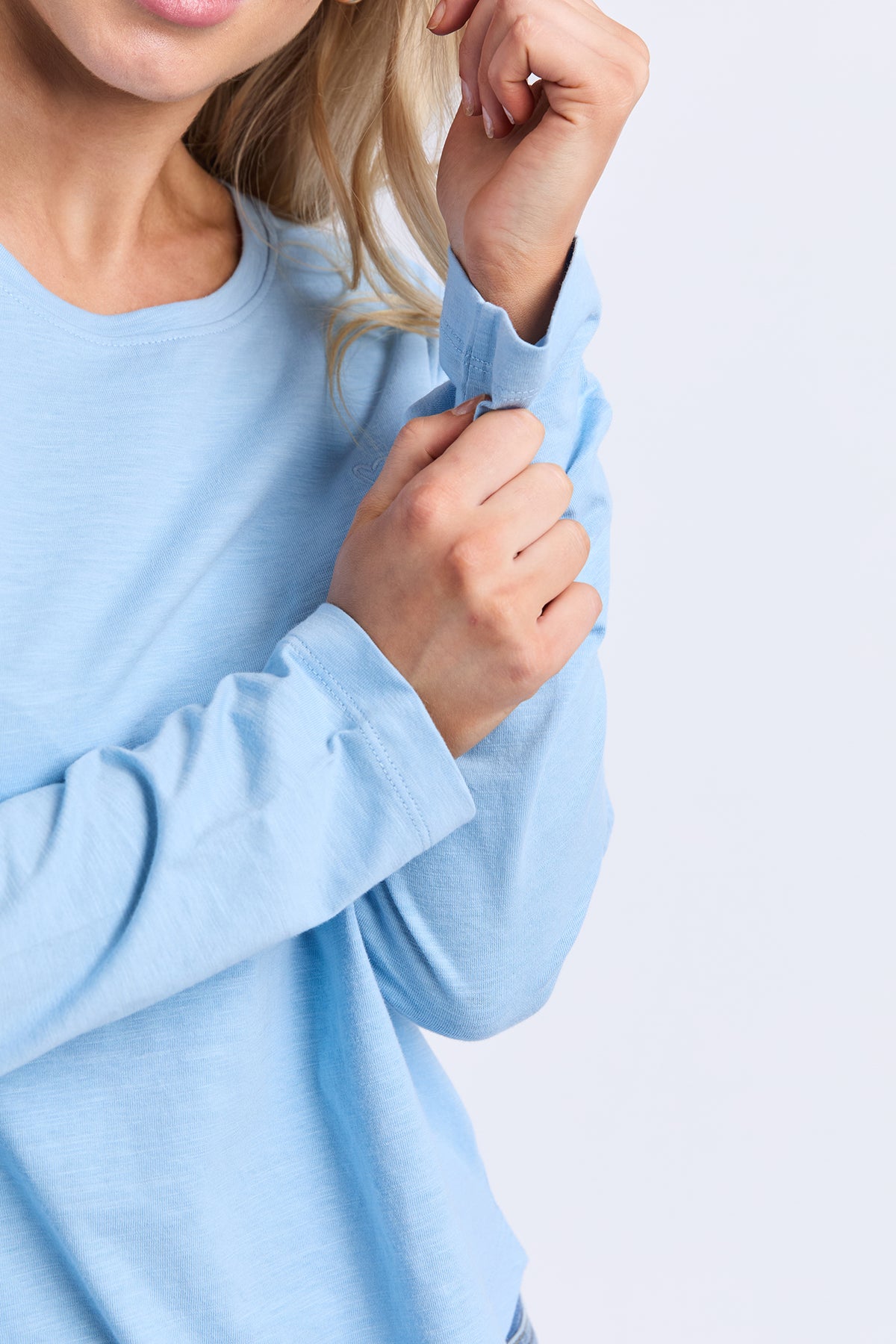 Everyday Long Sleeve Tee Light Blue