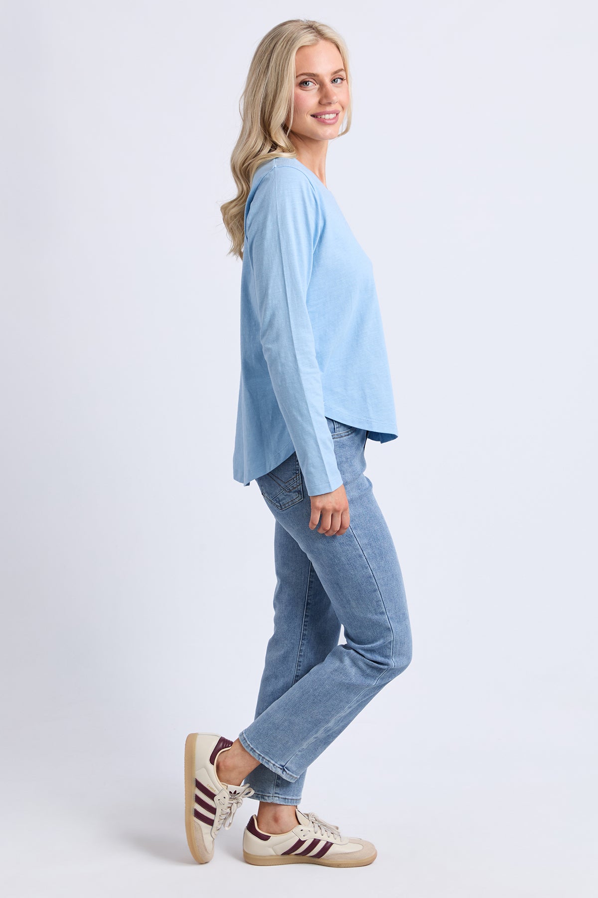 Everyday Long Sleeve Tee Light Blue