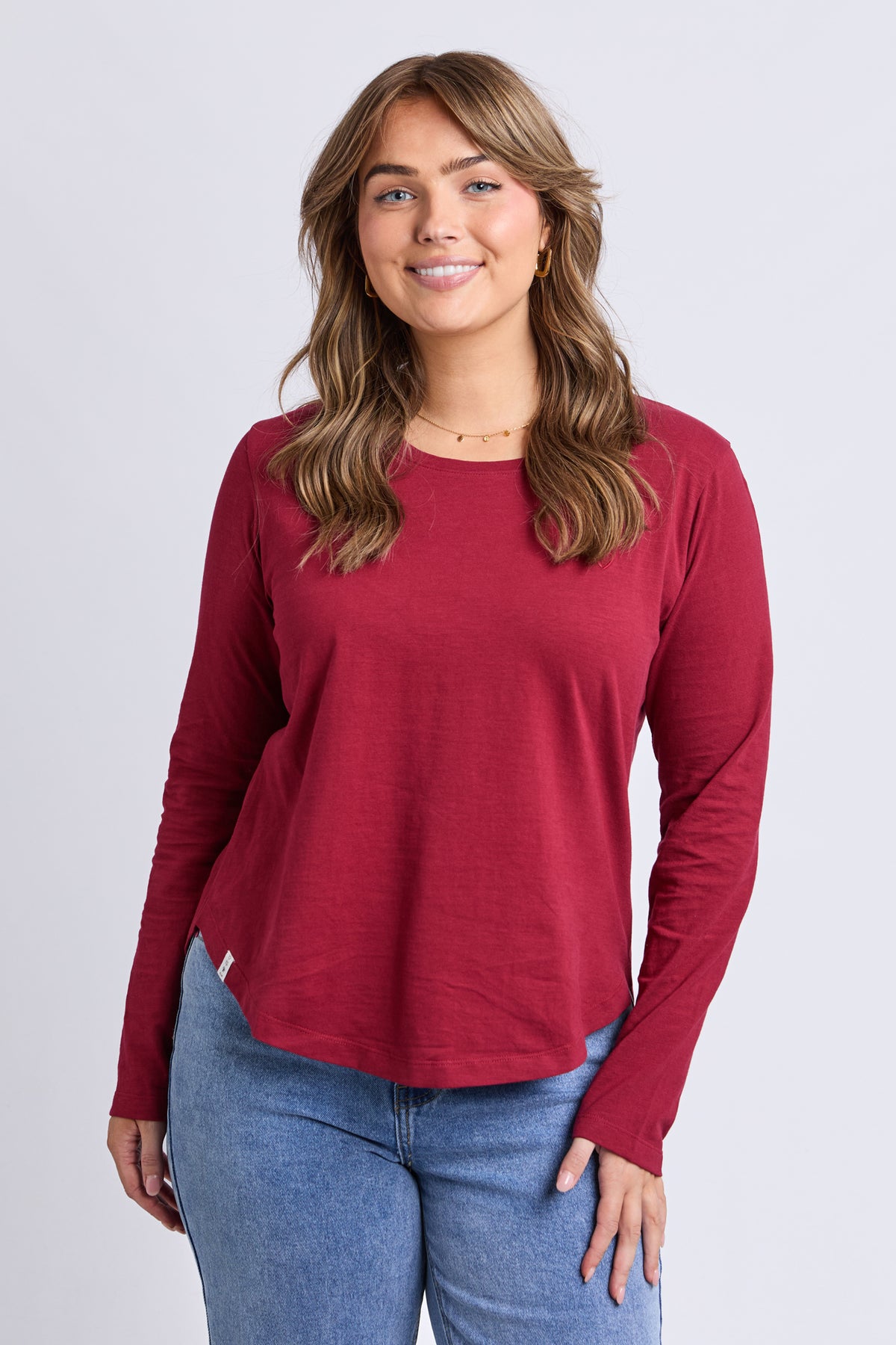 Everyday Long Sleeve Tee Maroon