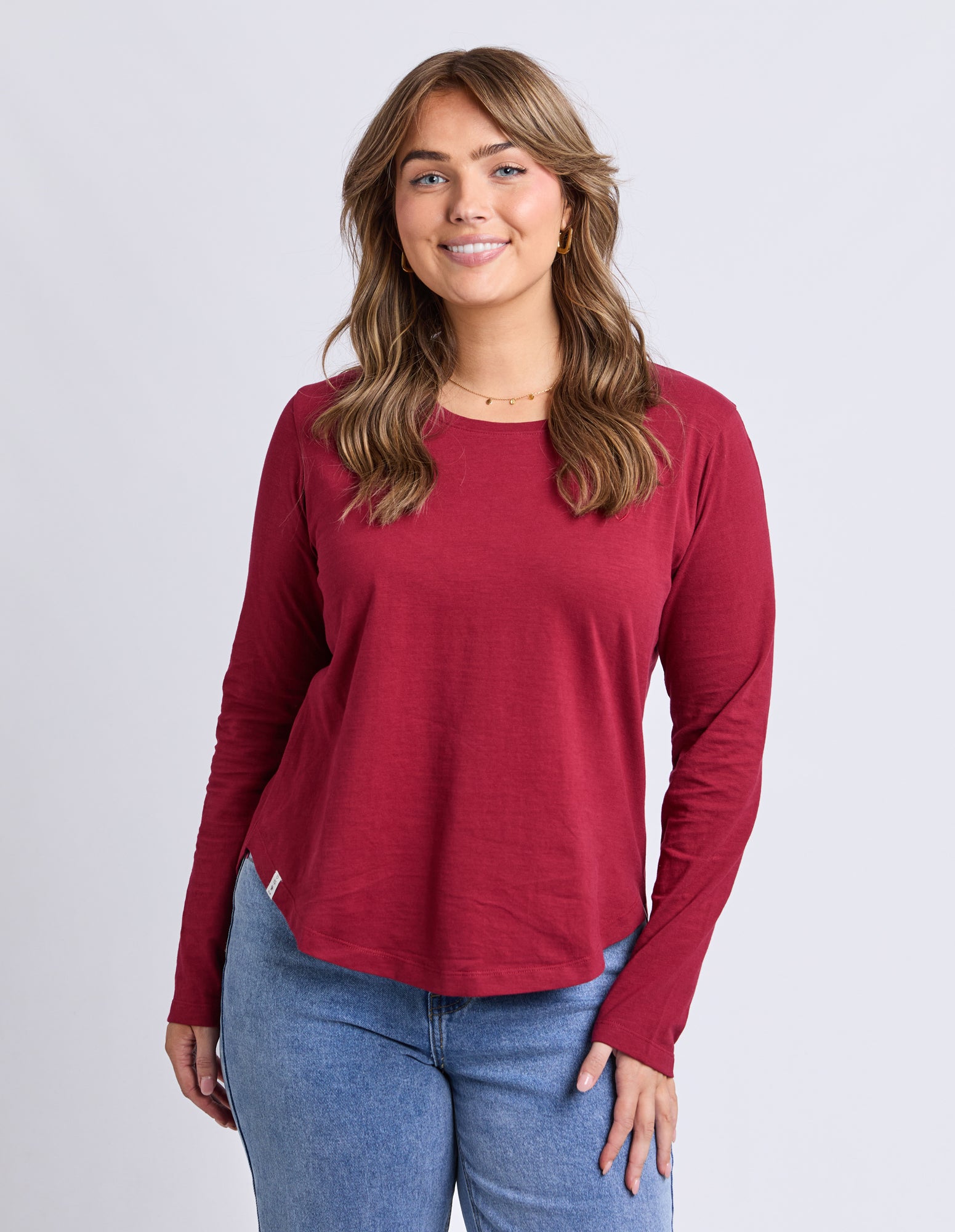 Everyday Long Sleeve Tee Maroon