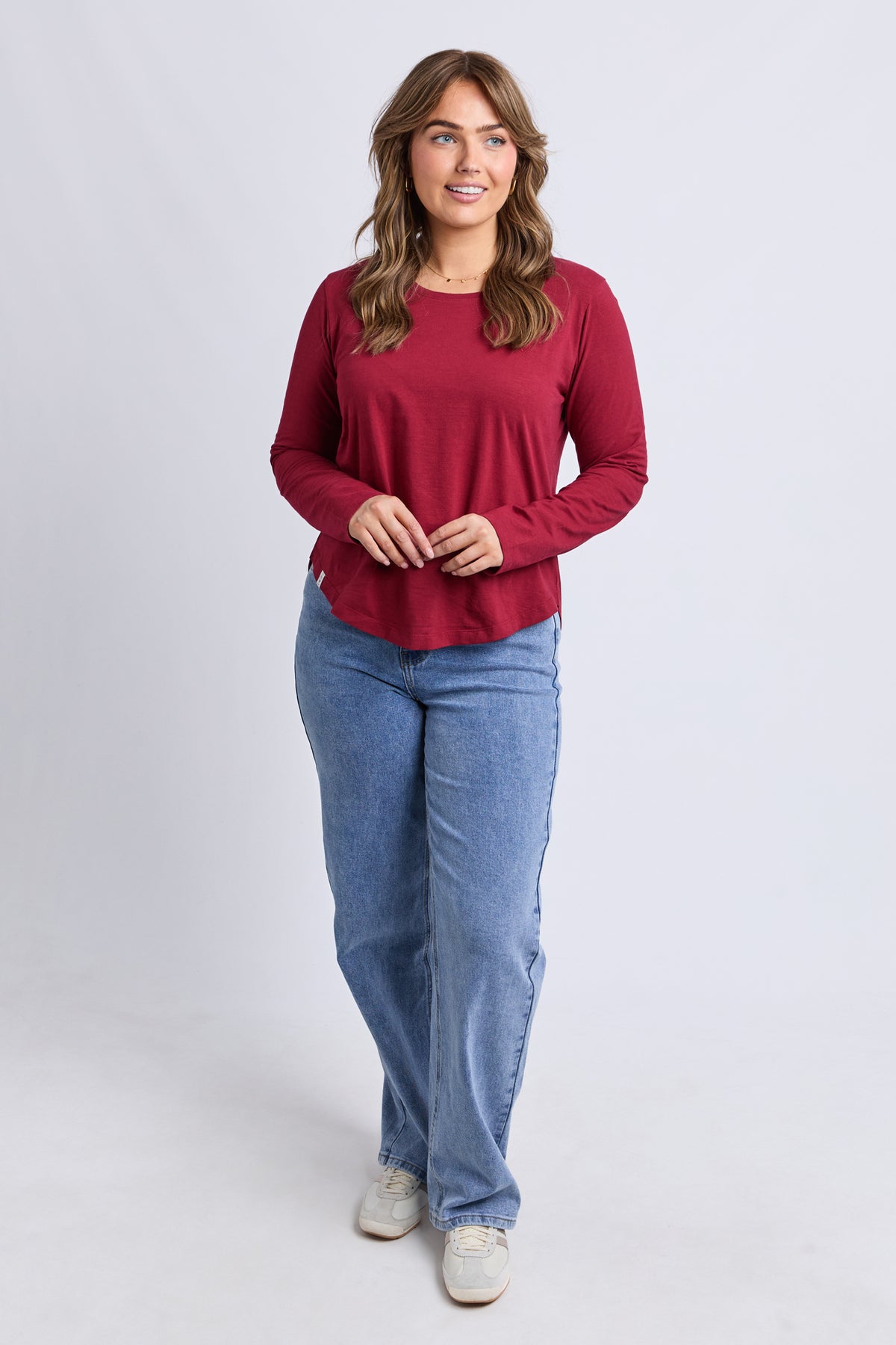 Everyday Long Sleeve Tee Maroon
