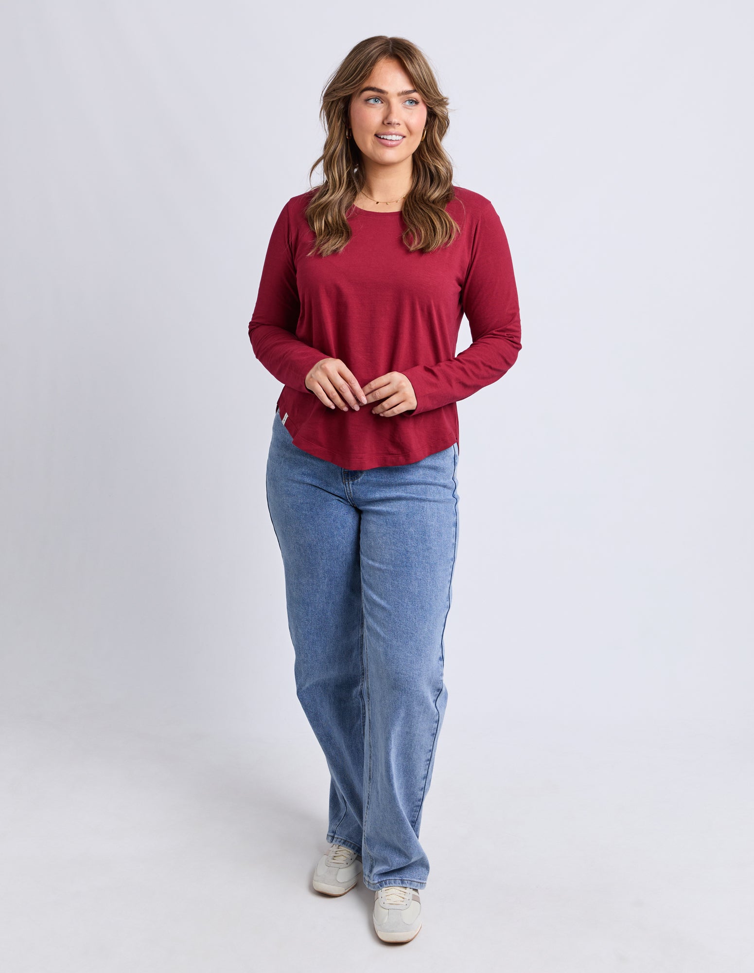 Everyday Long Sleeve Tee Maroon