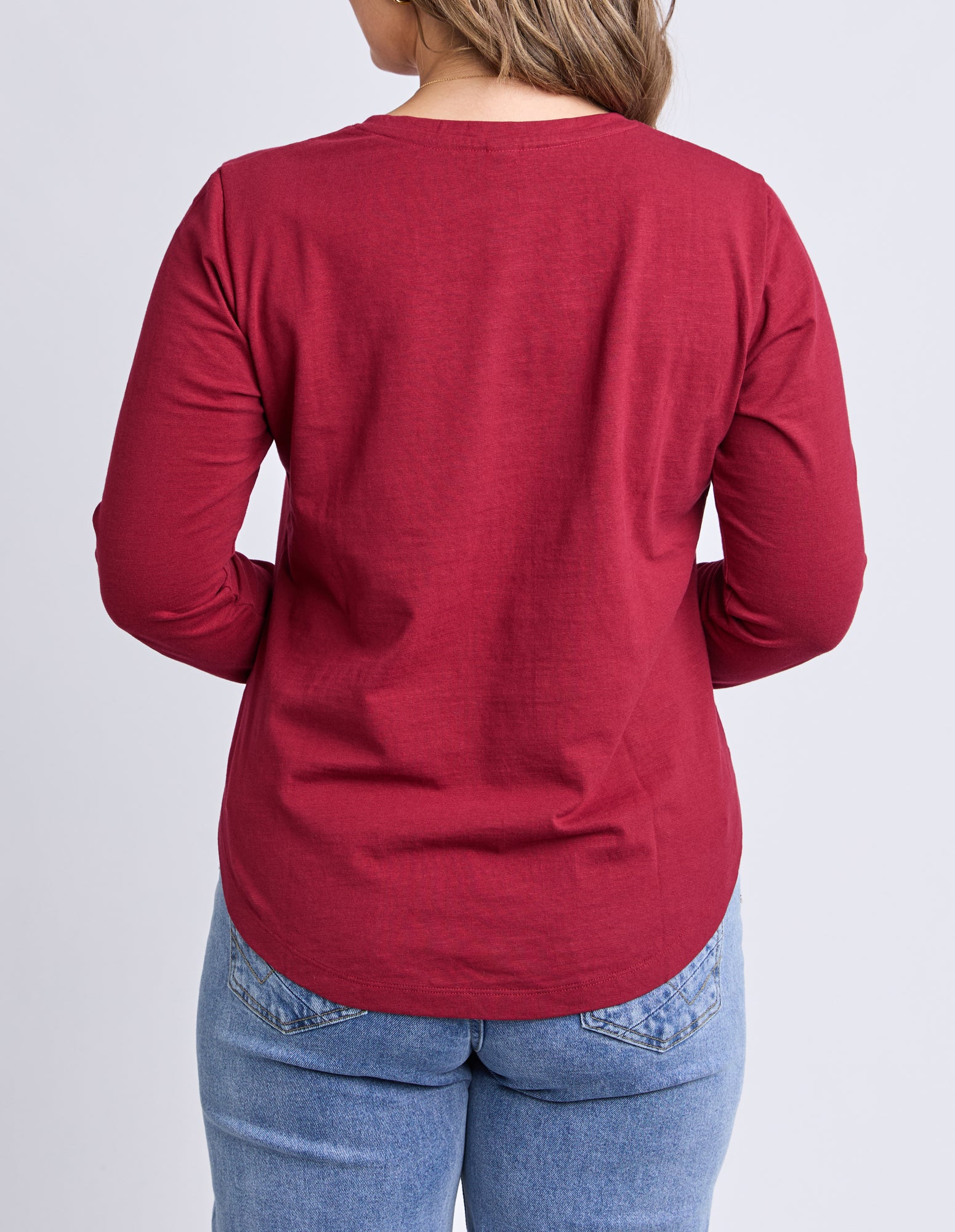 Everyday Long Sleeve Tee Maroon