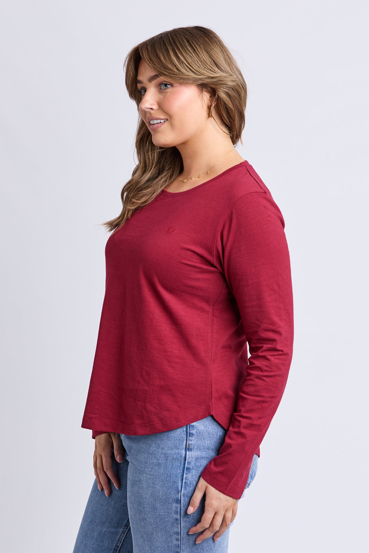 Everyday Long Sleeve Tee Maroon