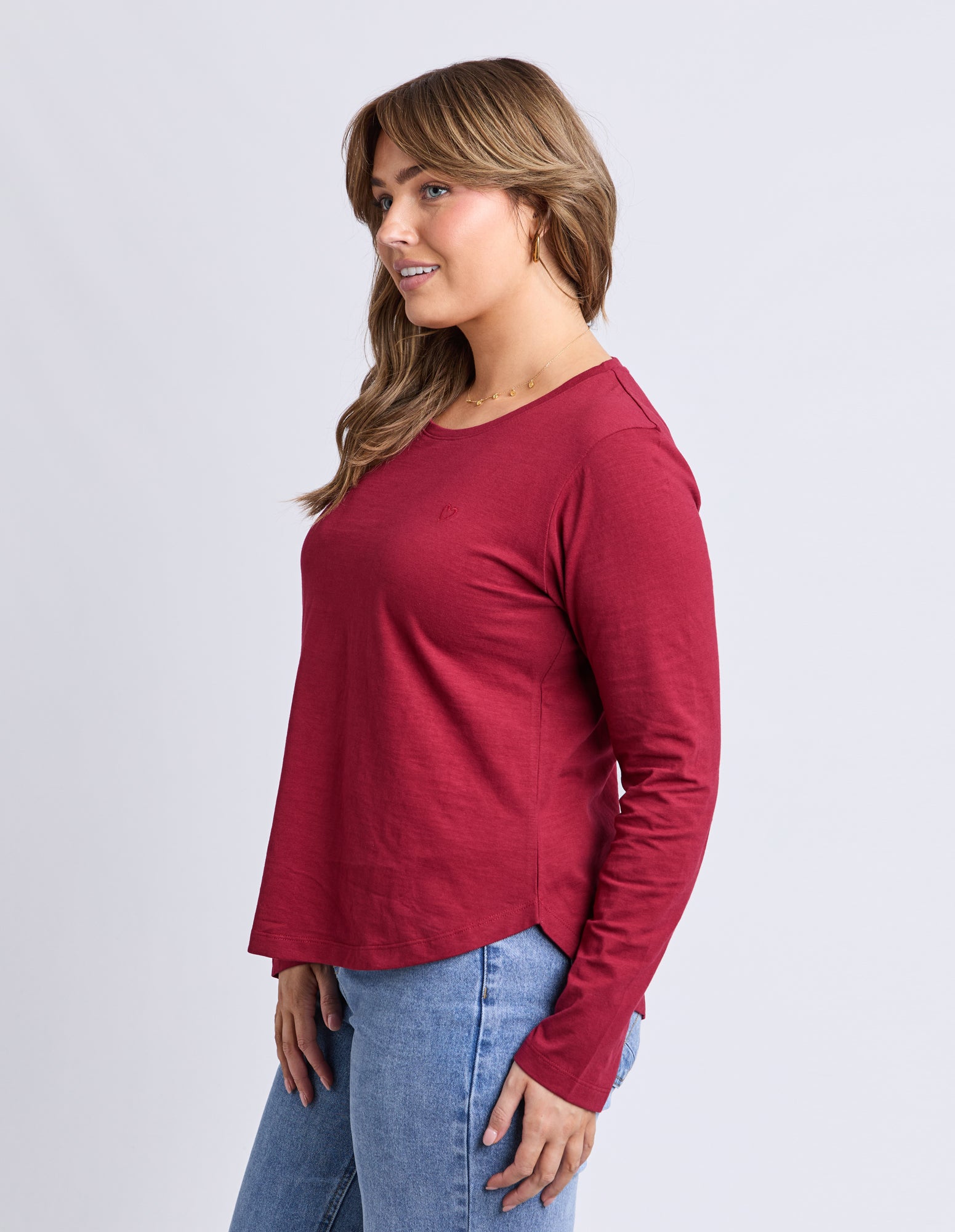 Everyday Long Sleeve Tee Maroon
