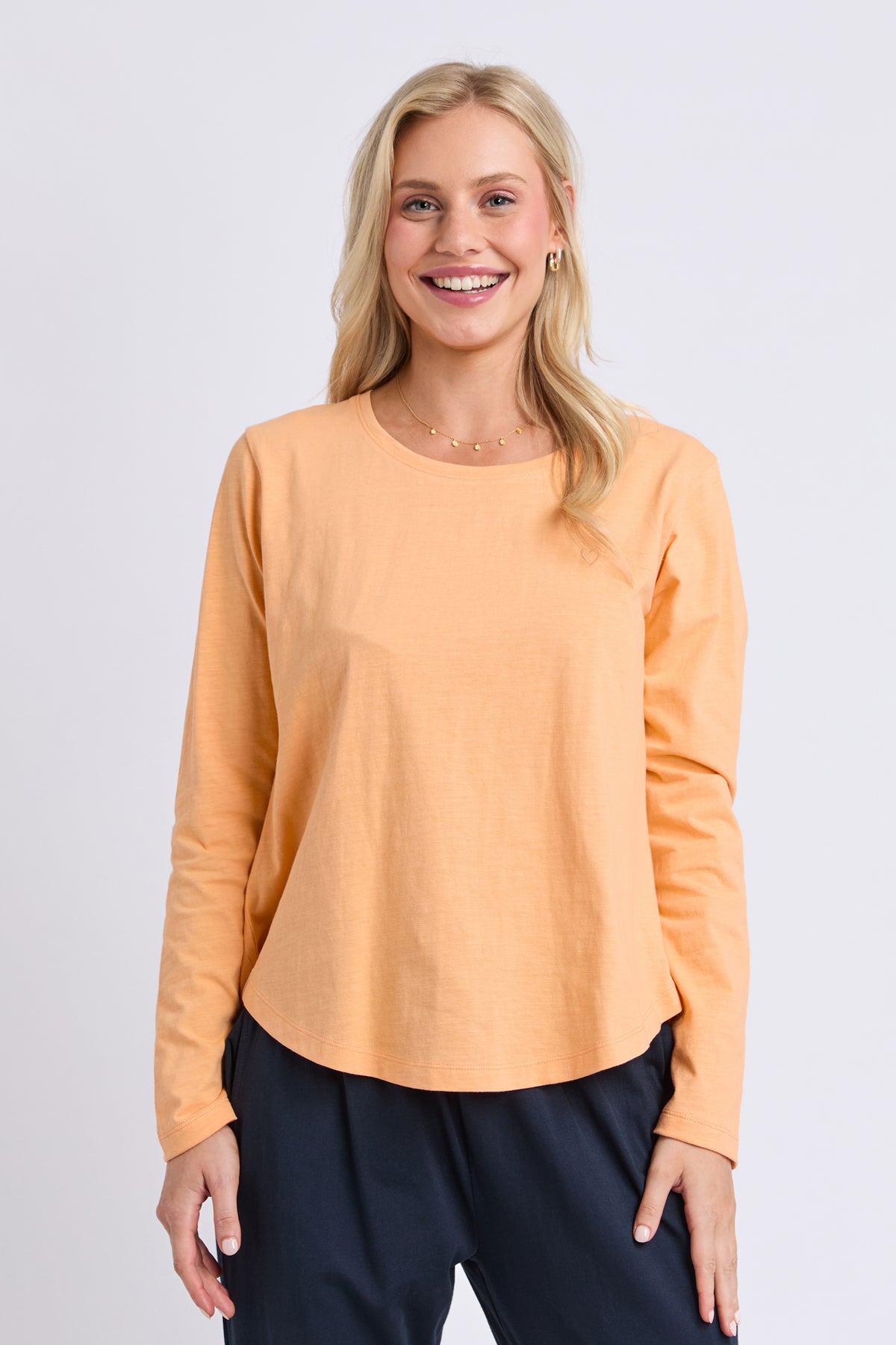 Everyday Long Sleeve Tee Peach