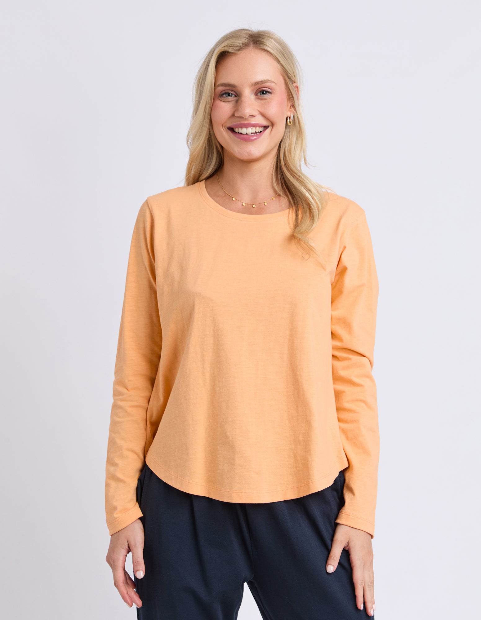 Everyday Long Sleeve Tee Peach