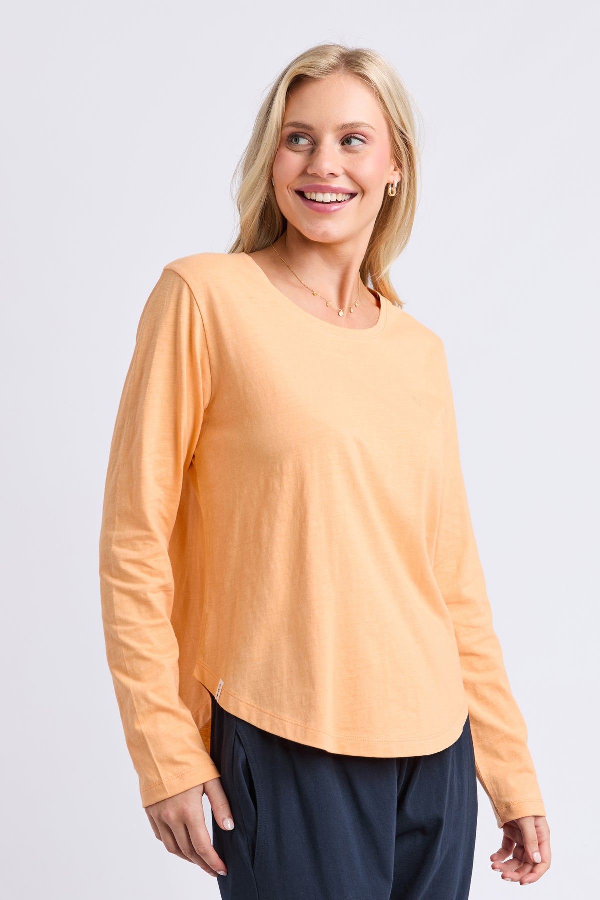 Everyday Long Sleeve Tee Peach