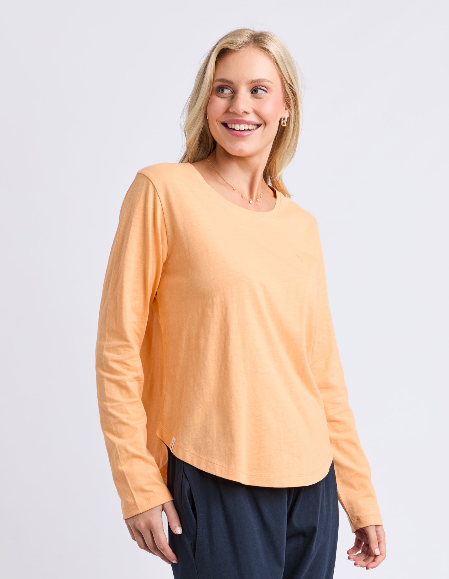 Everyday Long Sleeve Tee Peach
