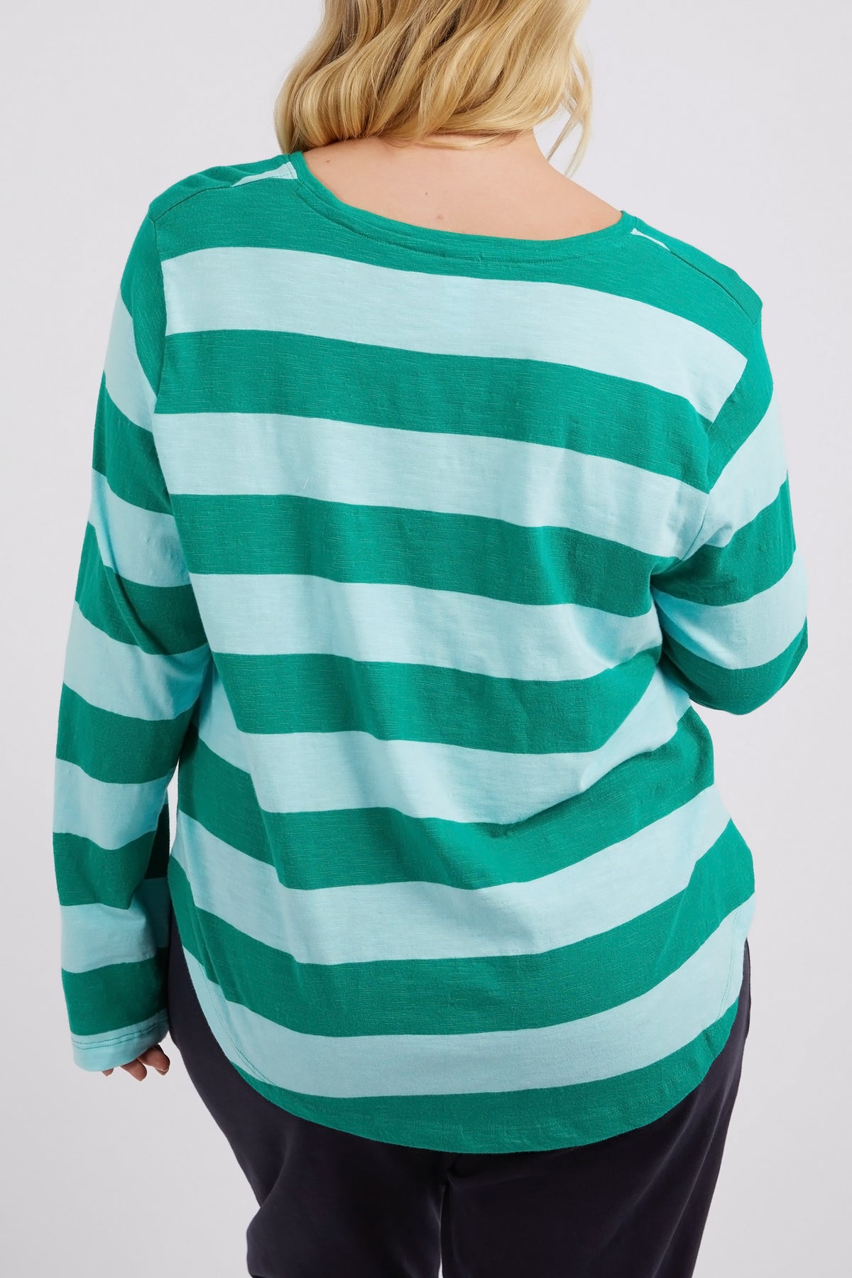 Spritz Stripe Long Sleeve Tee Goodness Green