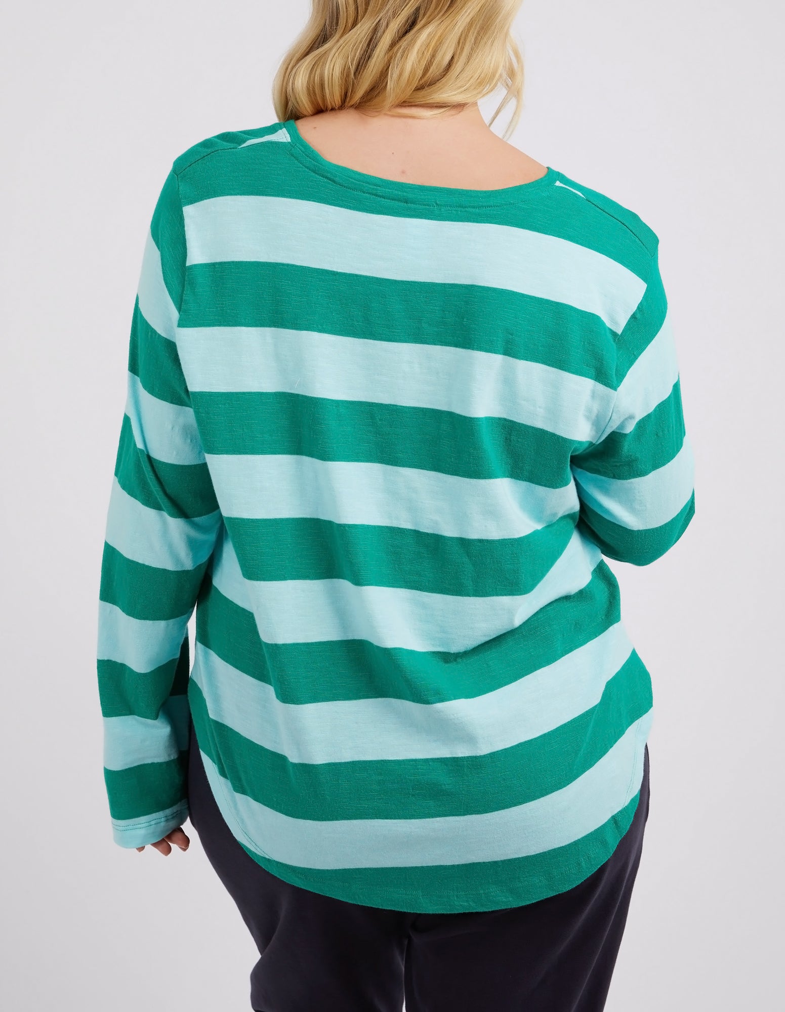 Spritz Stripe Long Sleeve Tee Goodness Green