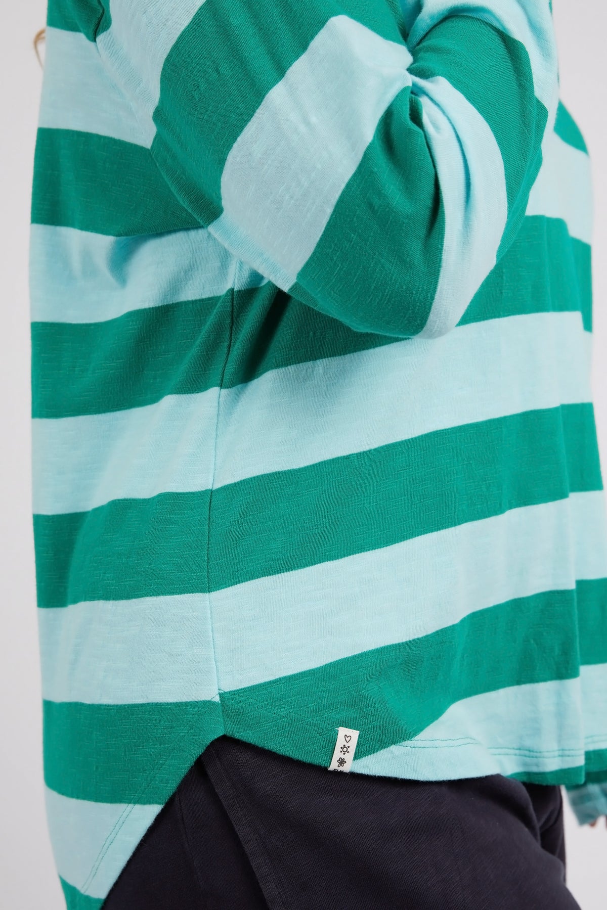 Spritz Stripe Long Sleeve Tee Goodness Green