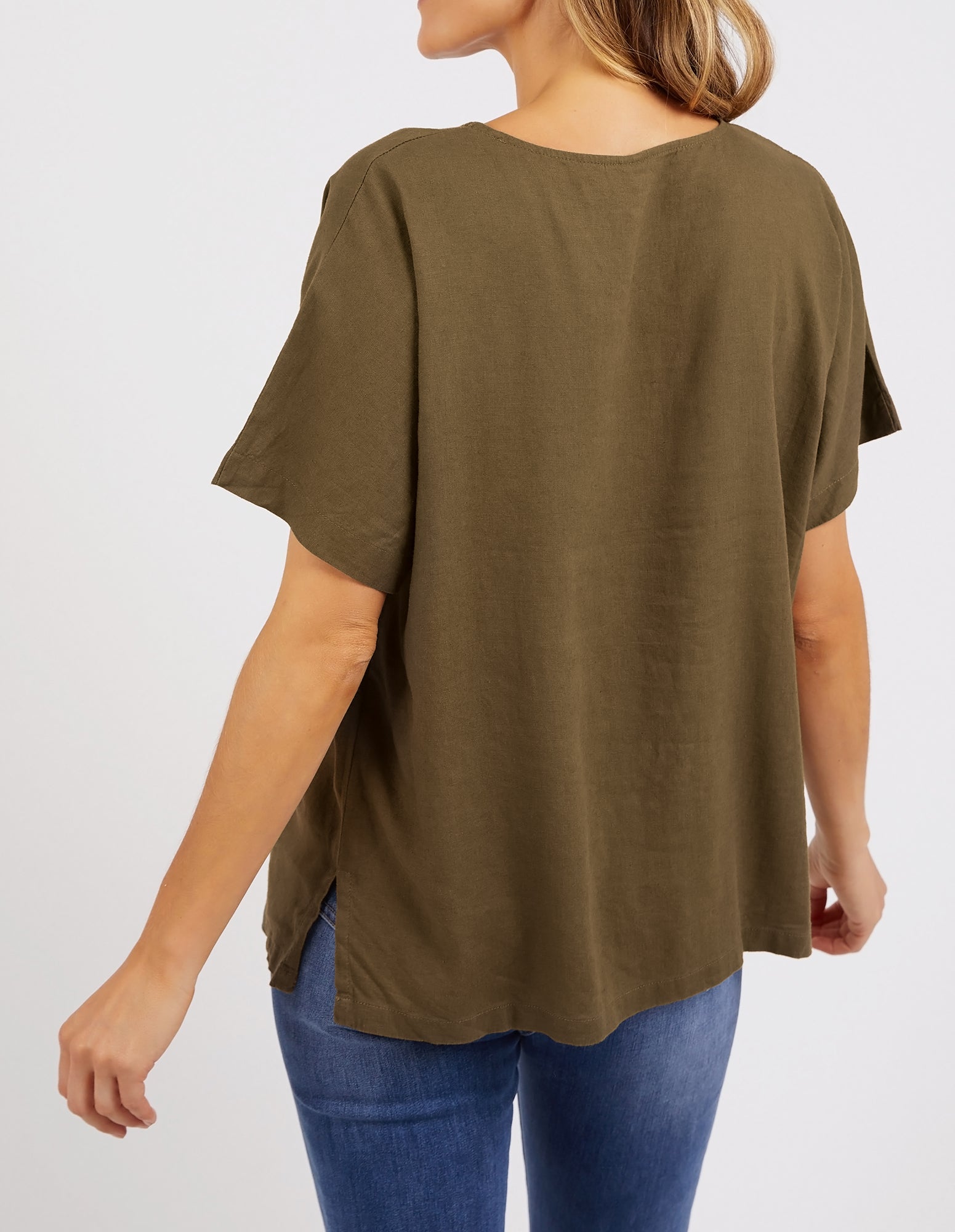 Curtis Woven Short Sleeve Tee Clover