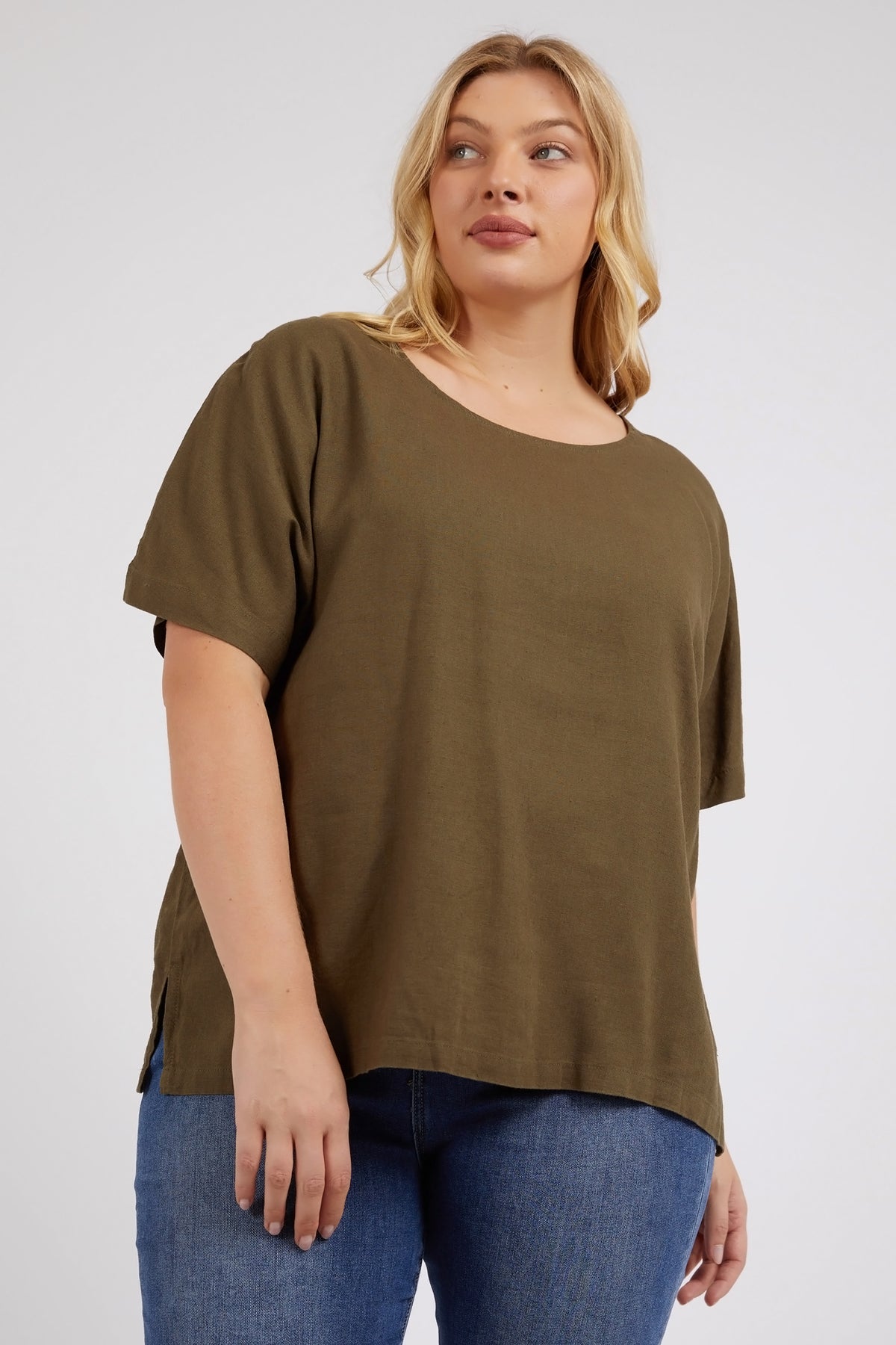 Curtis Woven Short Sleeve Tee Clover