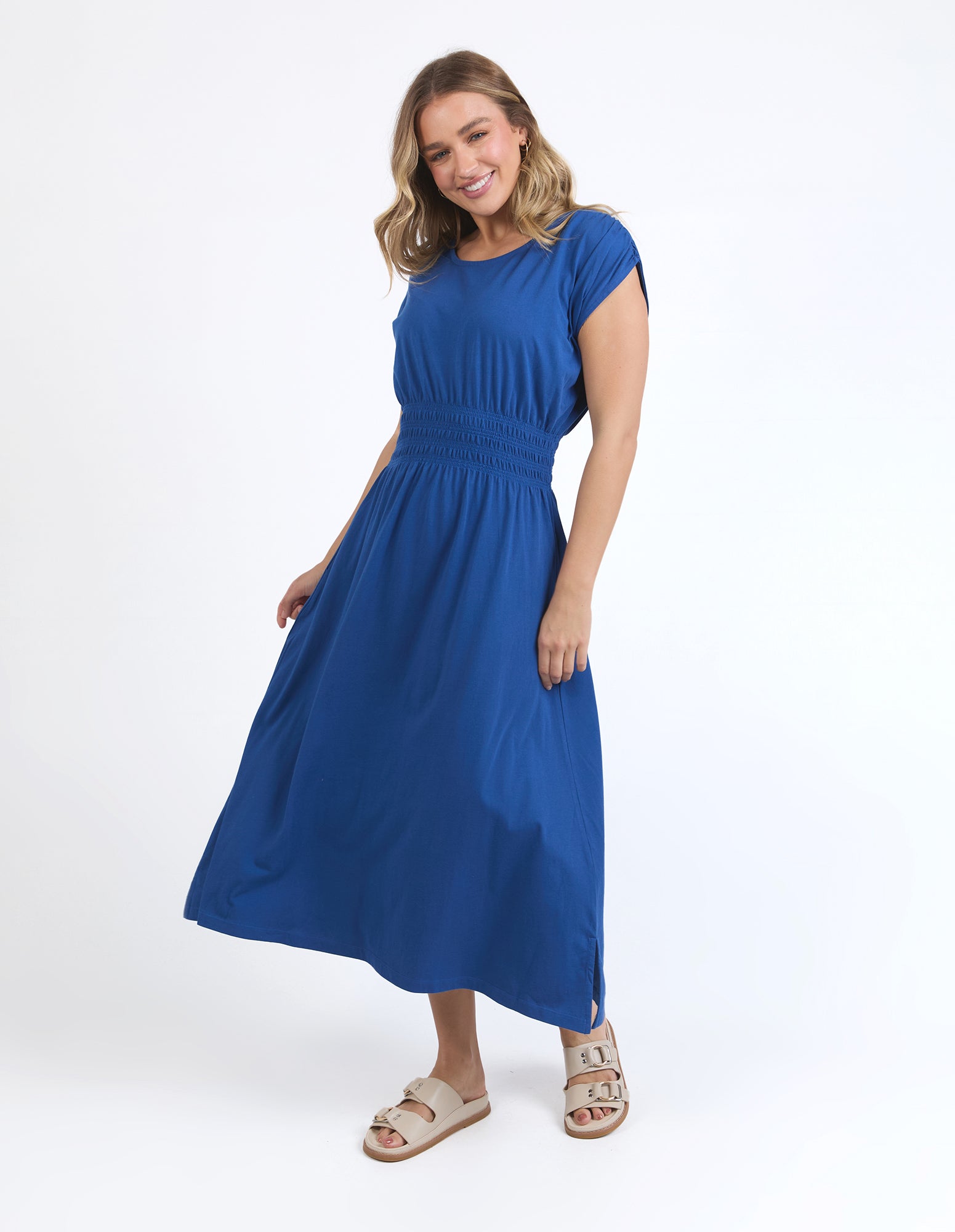 Nelle Midi Dress China Blue