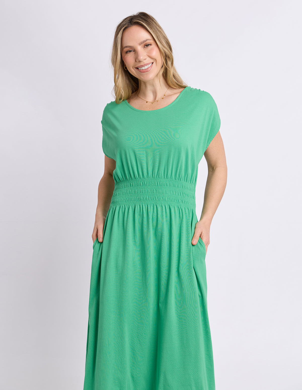 Nelle Midi Dress Greenbriar