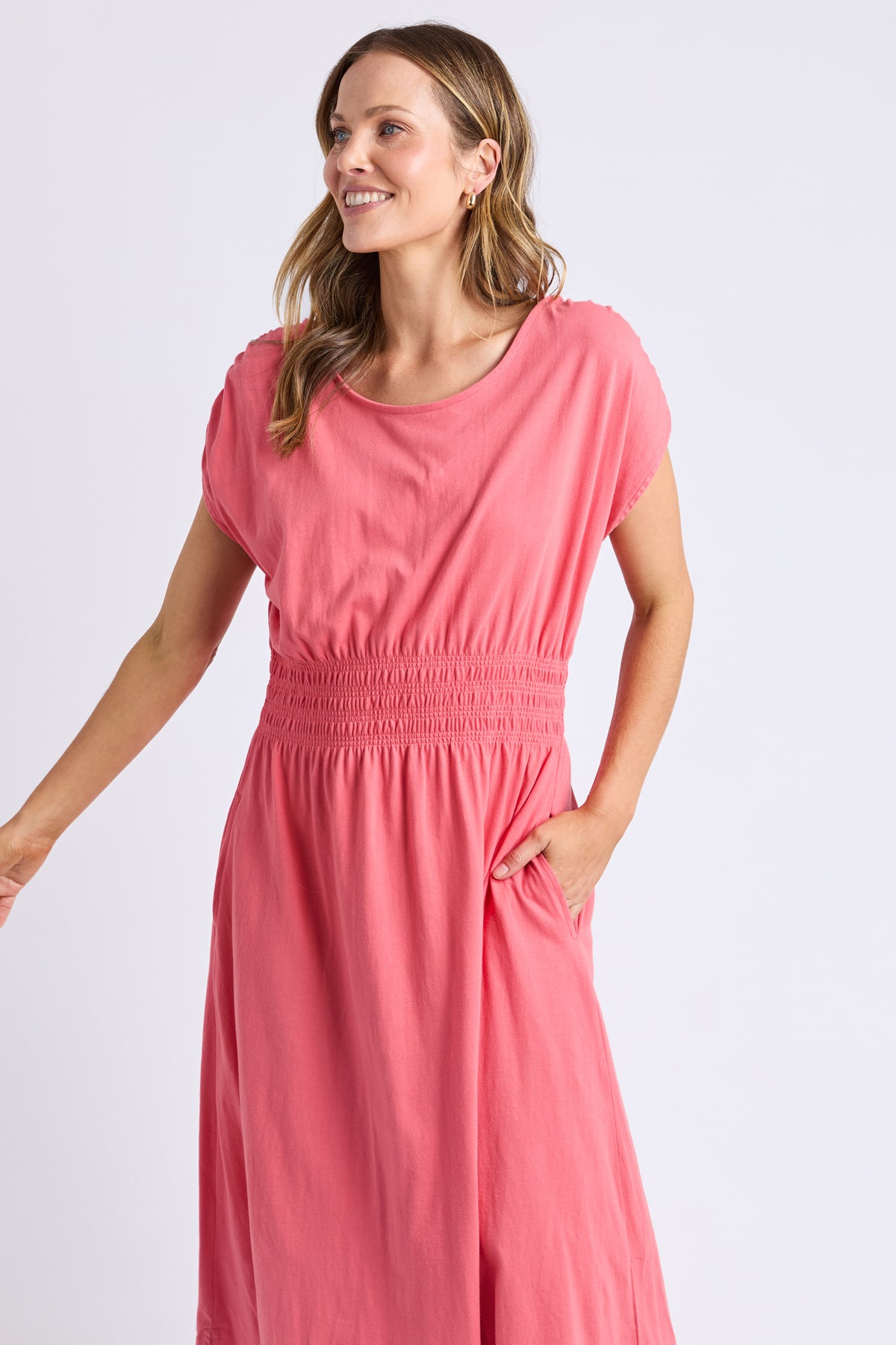 Nelle Midi Dress Sugar Coral