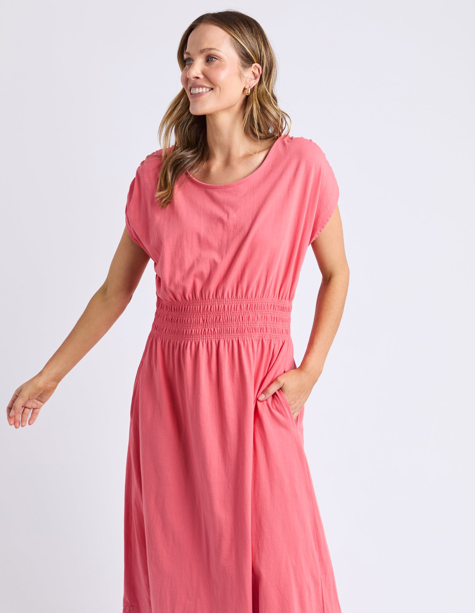 Nelle Midi Dress Sugar Coral