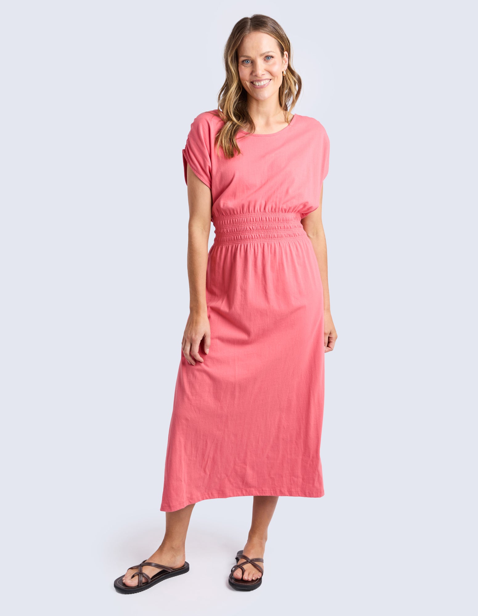Nelle Midi Dress Sugar Coral
