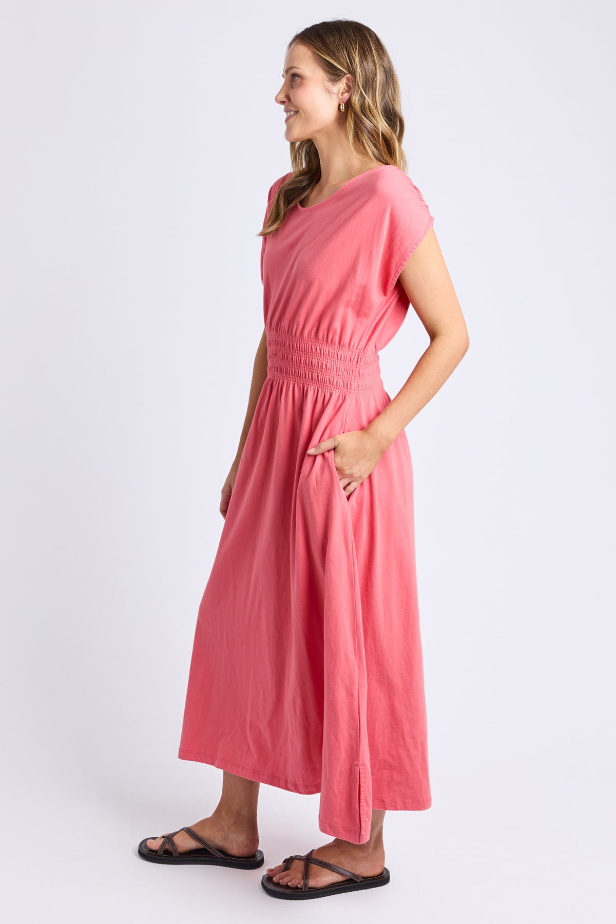 Nelle Midi Dress Sugar Coral