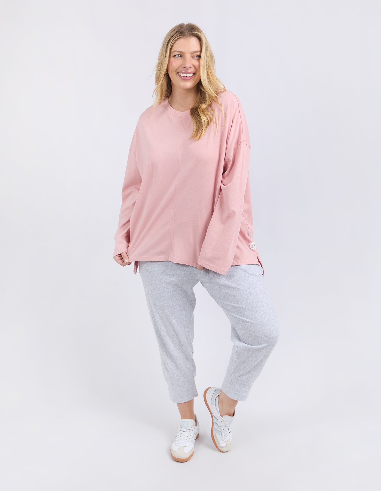 Naomi Long Sleeve Sweat Pink Blush