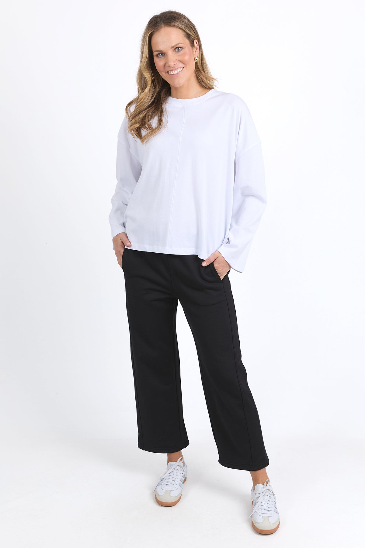 Naomi Long Sleeve Sweat White
