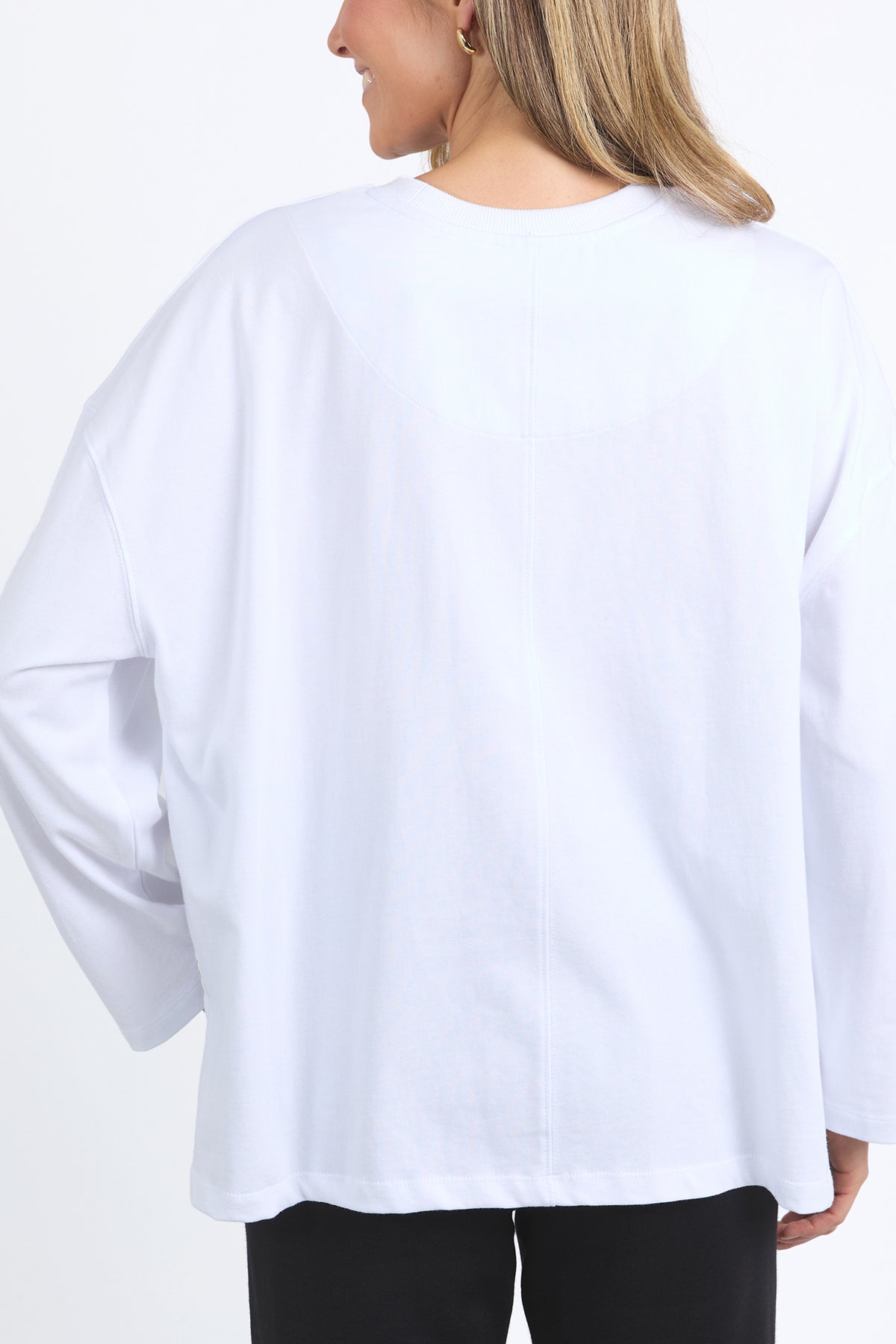 Naomi Long Sleeve Sweat White