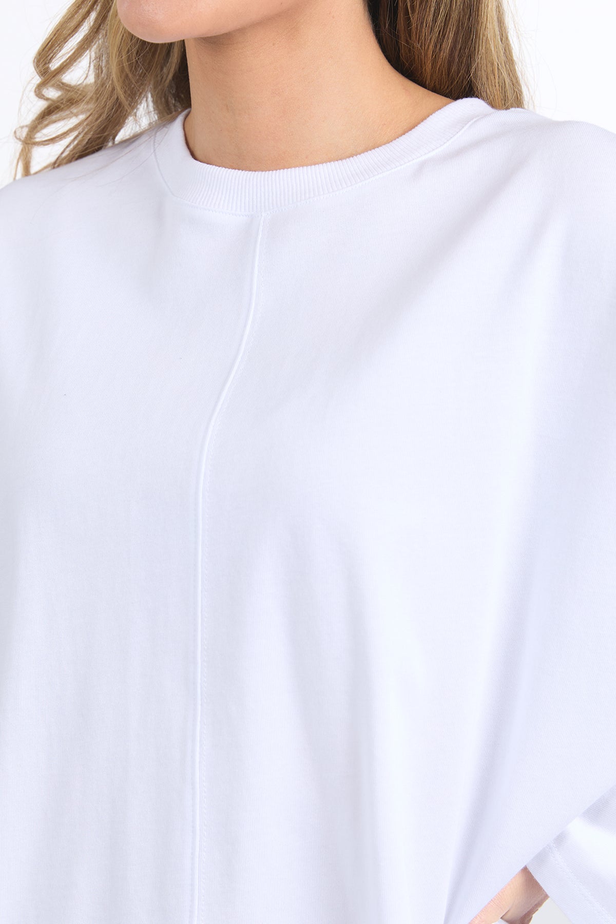 Naomi Long Sleeve Sweat White