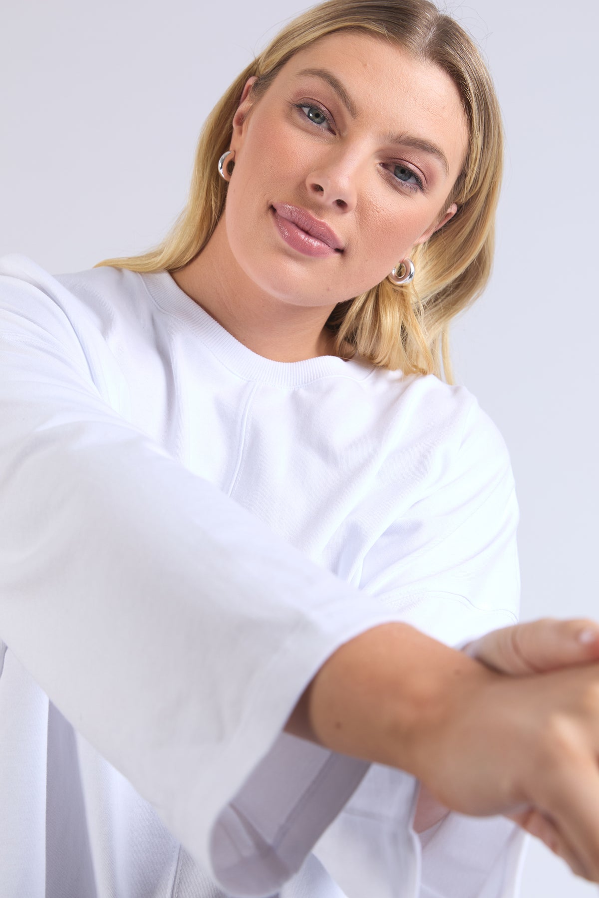 Naomi Long Sleeve Sweat White