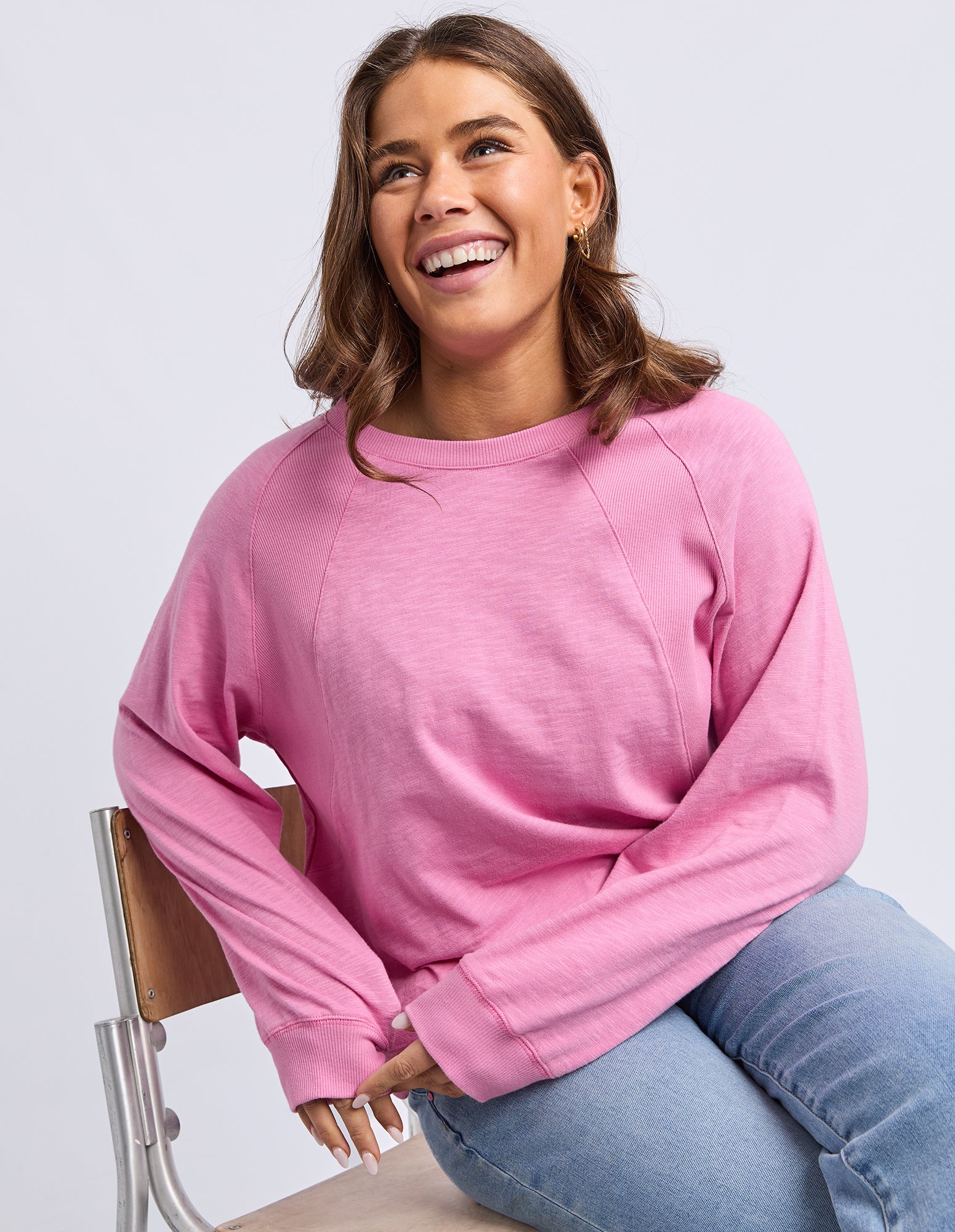 Kinsley Long Sleeve Sweat Quartz Pink