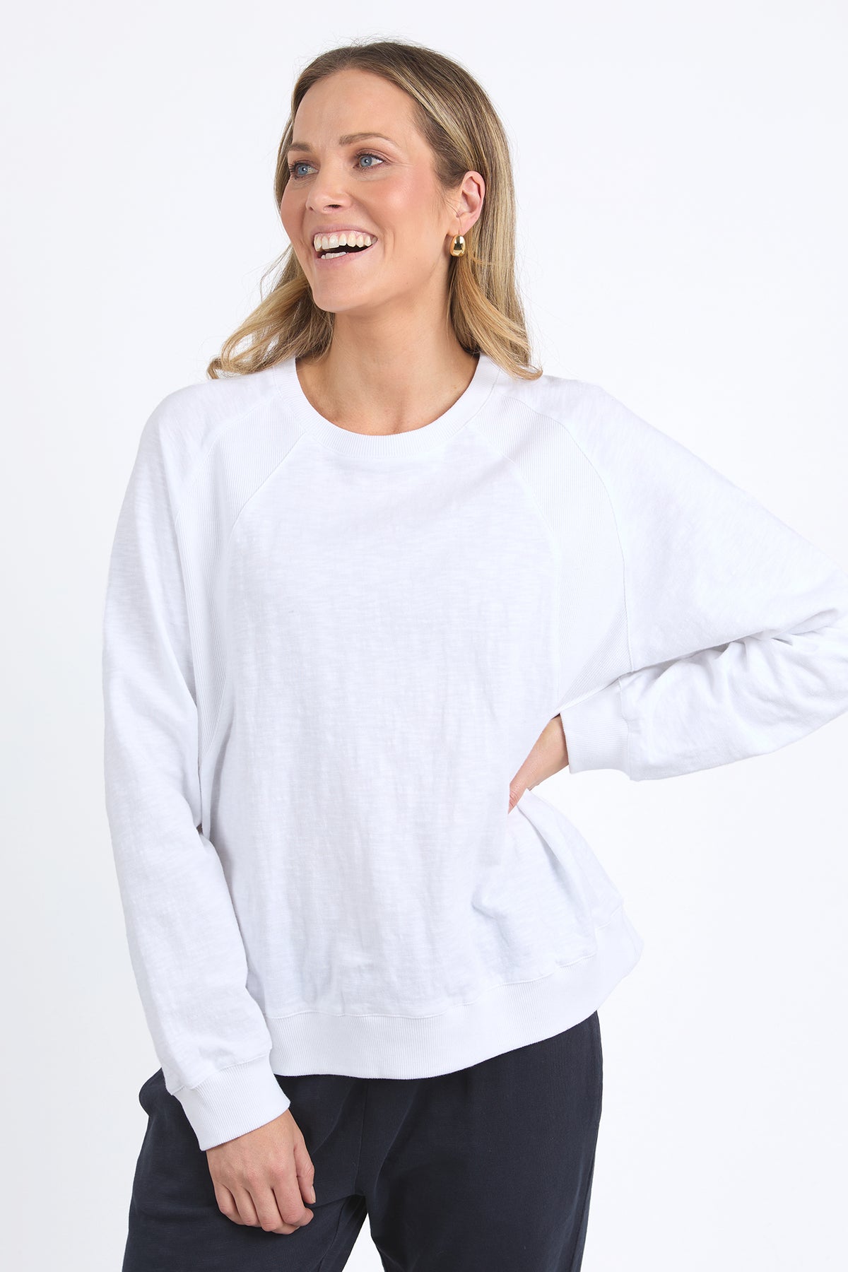 Kinsley Long Sleeve Sweat White