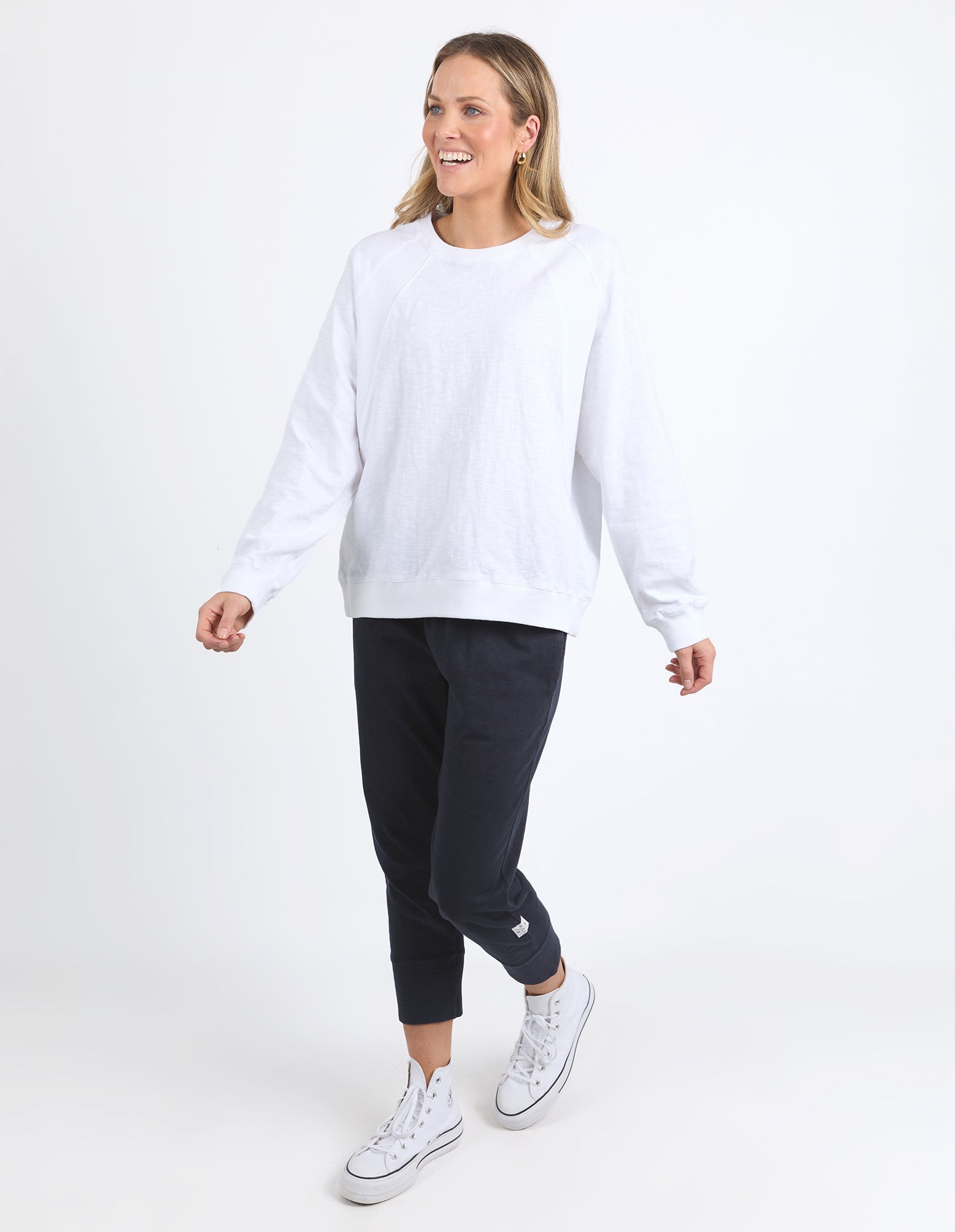 Kinsley Long Sleeve Sweat White