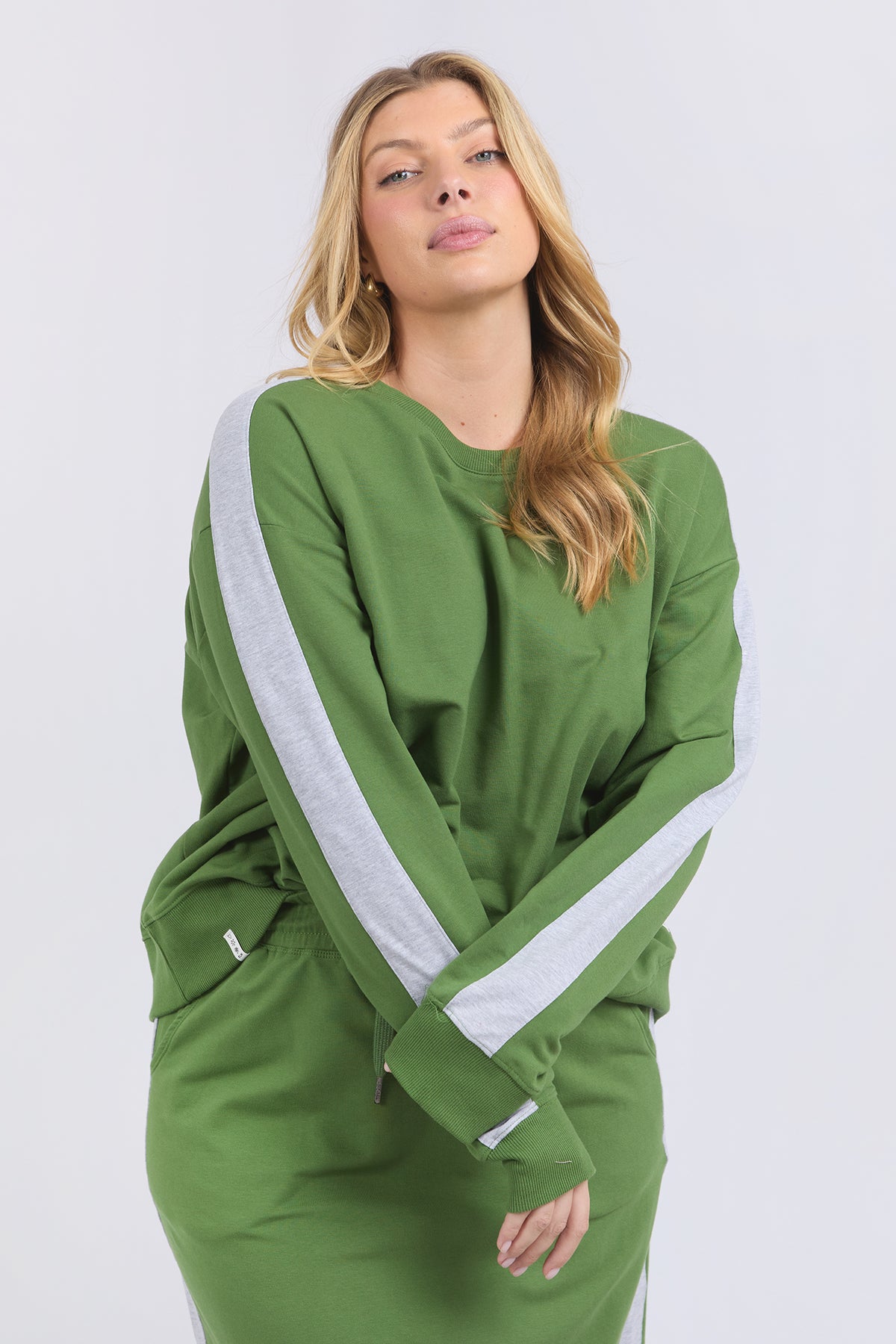 Sloane Fleece Crew Cedar