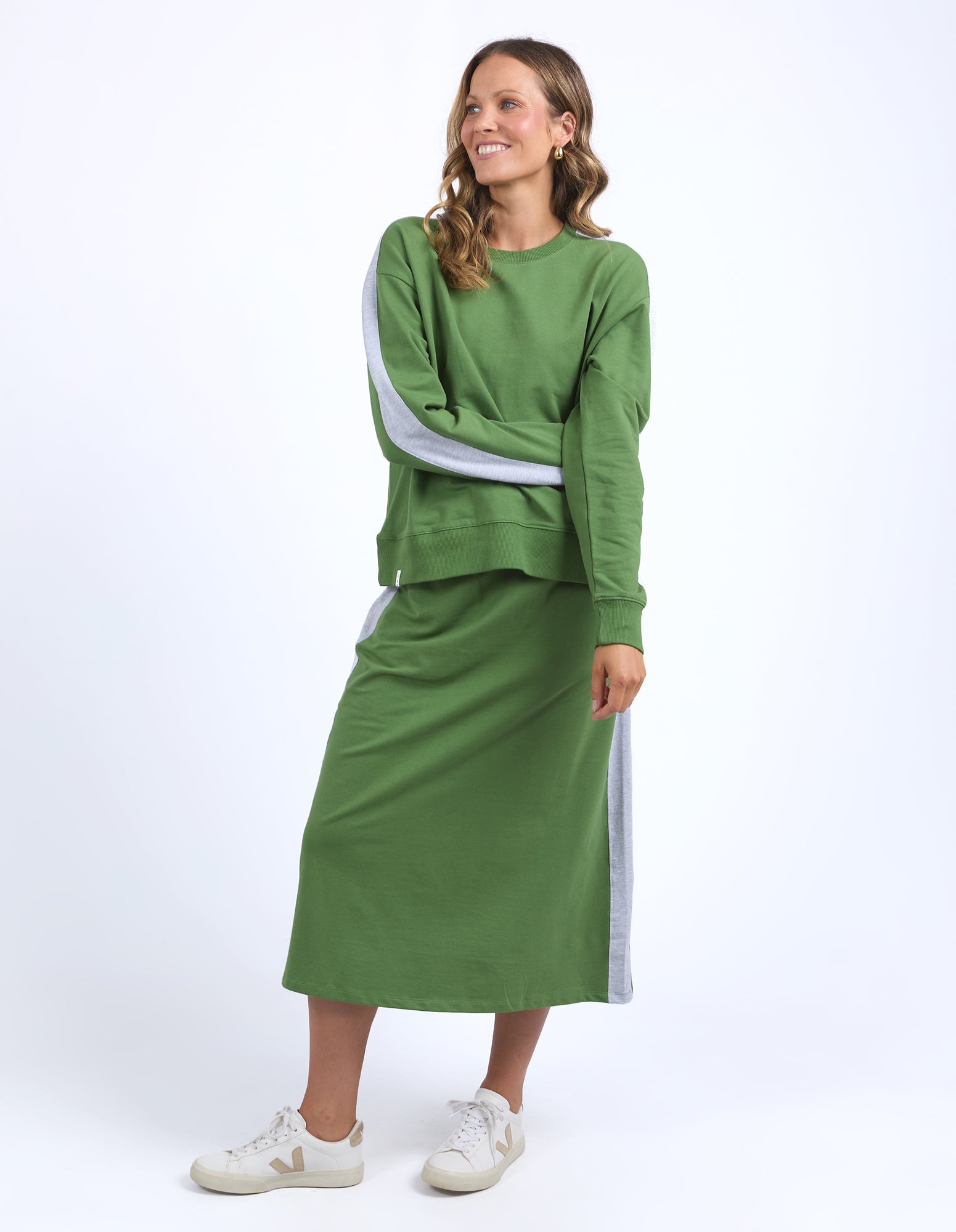 Sloane Fleece Crew Cedar
